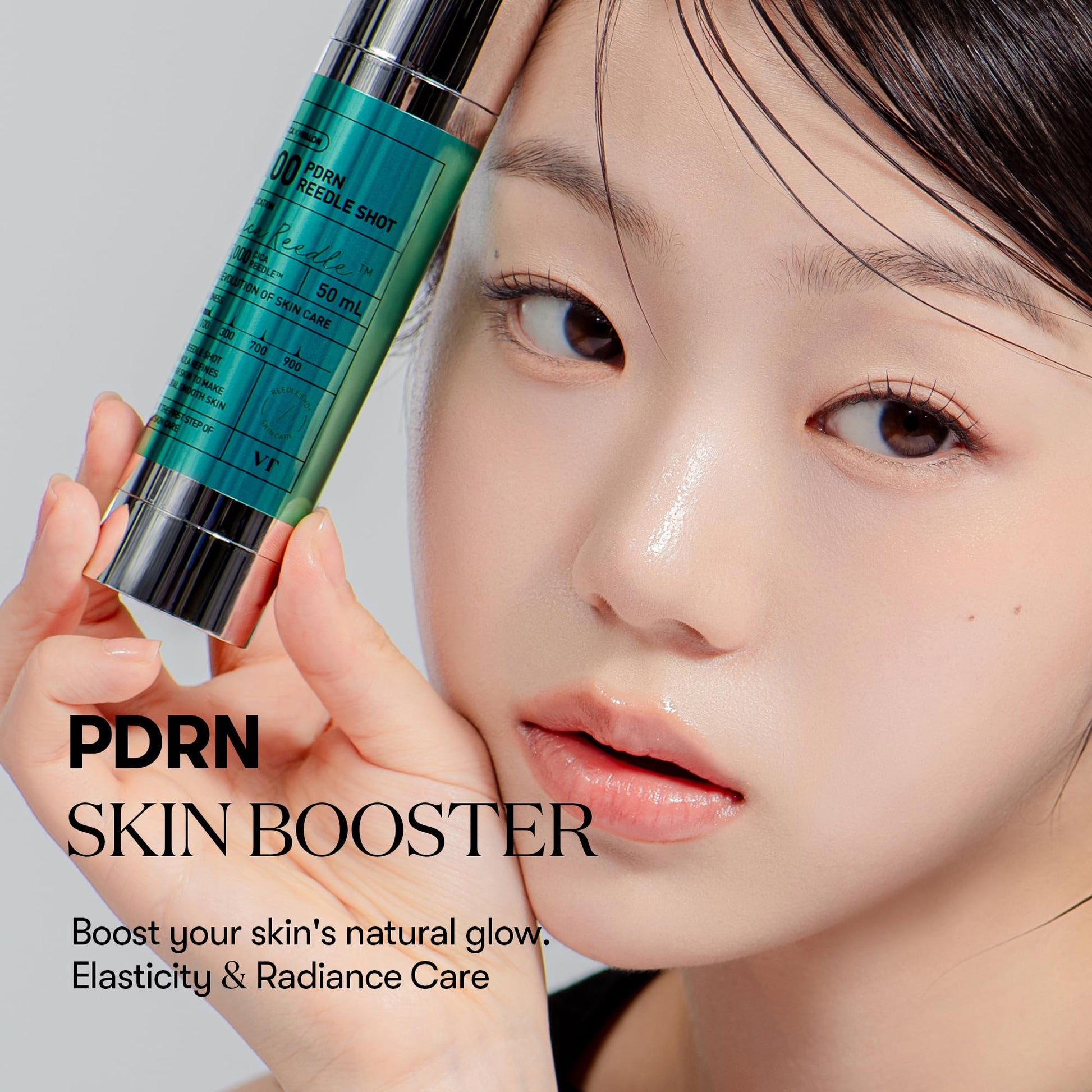 VT COSMETICS PDRN Reedle Shot 100, Spicule Microneedling Serum, Vegan PDRN, Centella Asiatica, Hyaluronic Acid, Exfoliating & Plumping for Glass Skin, Korean Liquid Skin Booster 1.69 Fl Oz (50ml) - Medaid International