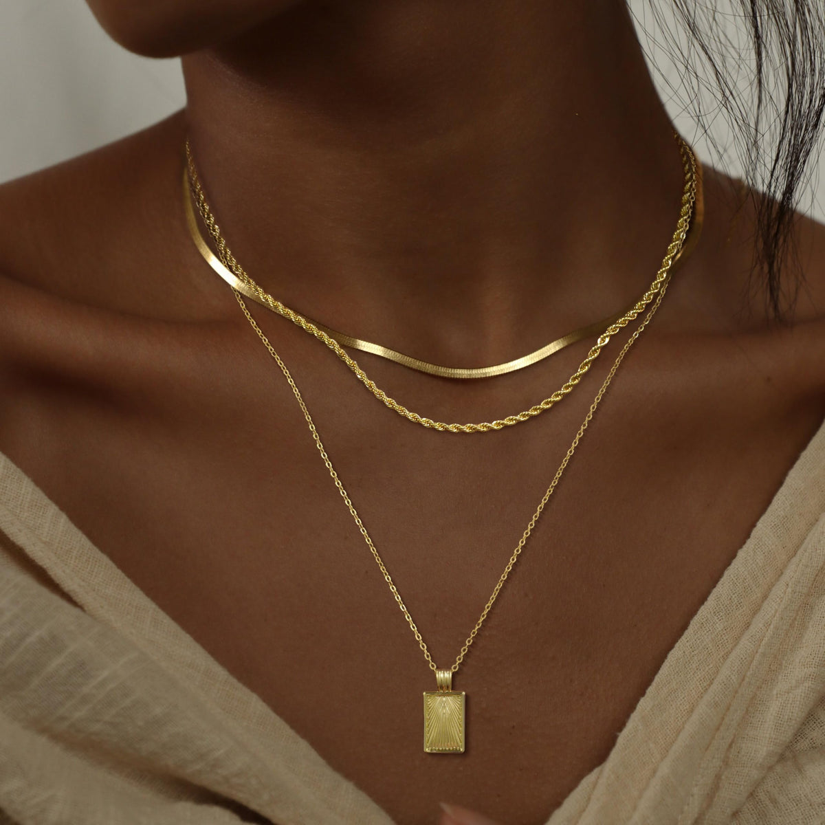 TERRIFI Layered Gold and Silver Necklaces for Women, Stackable 14K Real Gold Plated Silver Chain with Diamond Circle CZ Pendant, Trendy Jewelry Set for Layering and Gifting