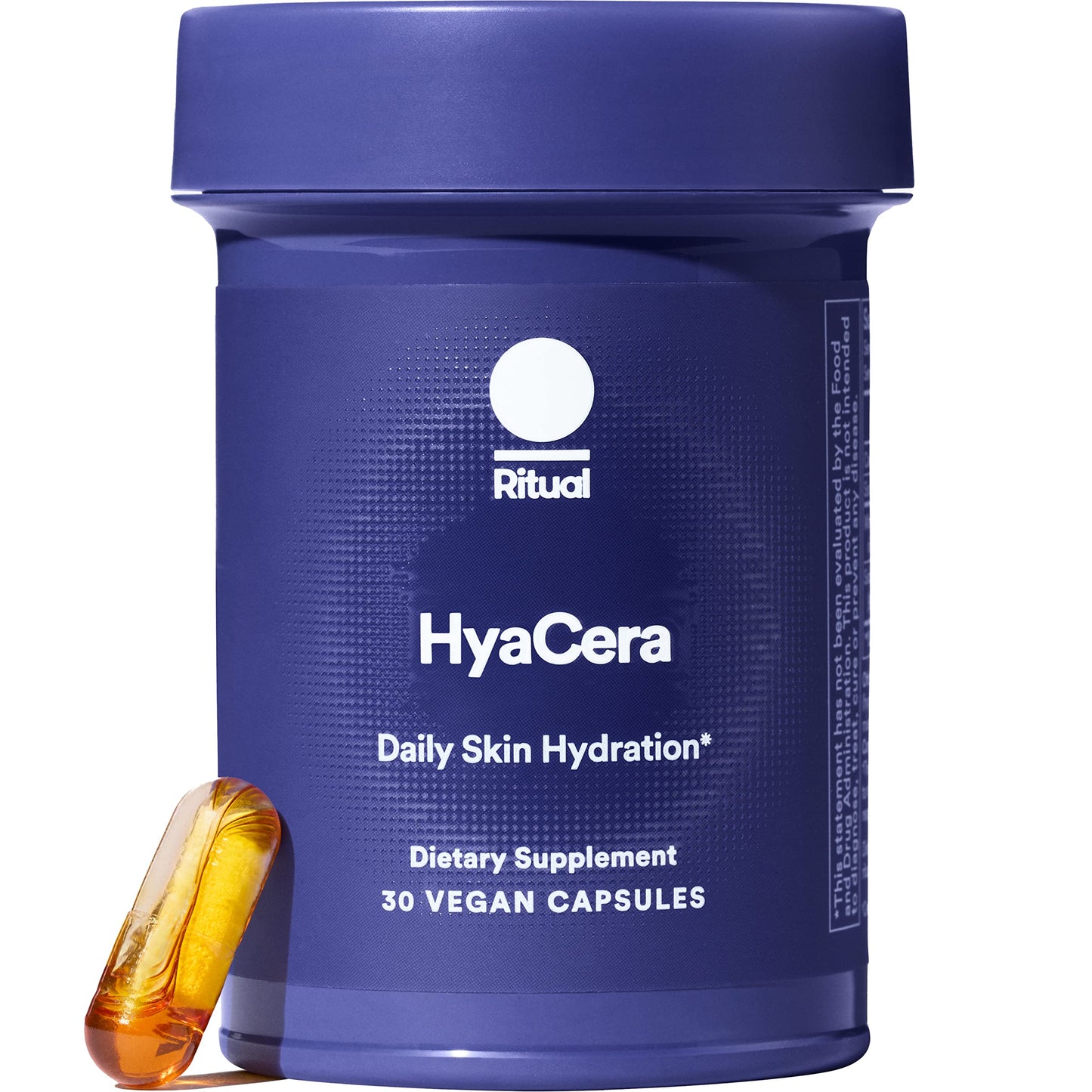 Ritual HyaCera Skin Supplement for Wrinkle Support, with Hyabest® and Ceratiq® for Skin Hydration Support, Hyaluronic Acid, Glycolipids, Ceramides, Gluten Free, Non GMO, Vanilla Essence, 30 Day Supply - Medaid International