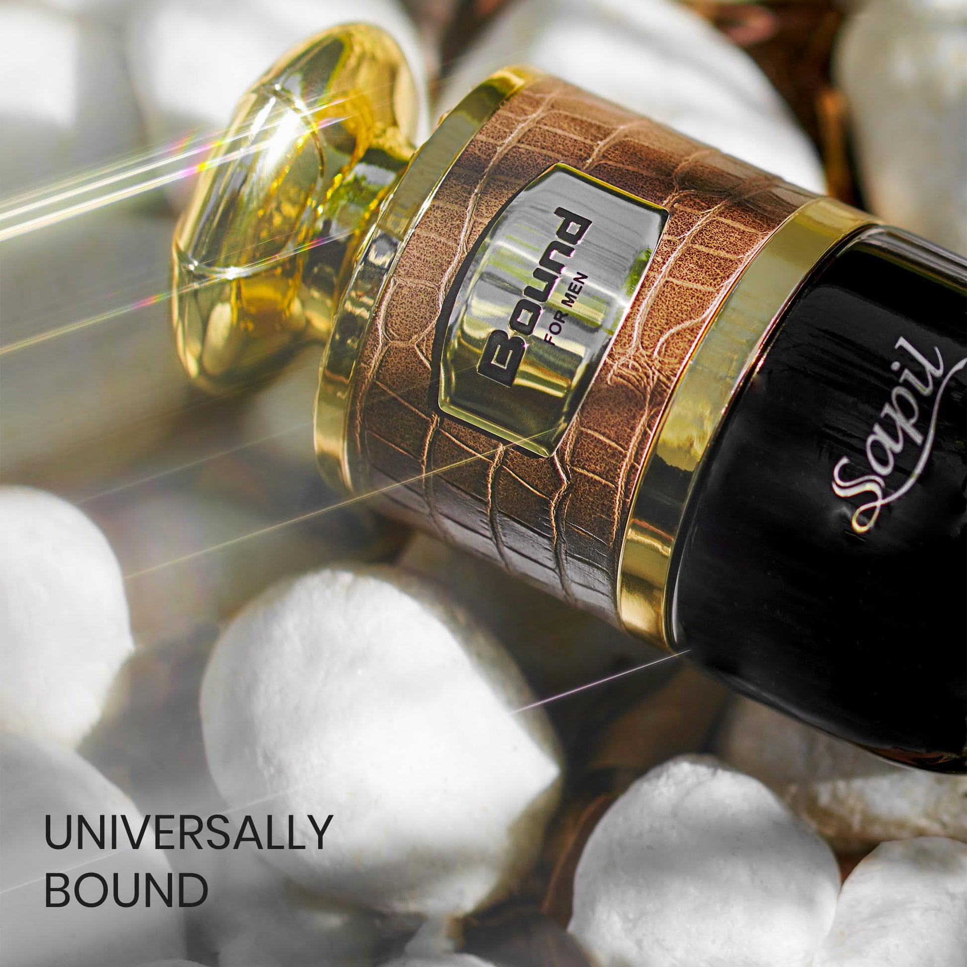 Sapil Bound Toilette for Men 3.4 Oz(100 ml) – Eau de Toilette with Long-Lasting Dubai Scent, Oriental Spicy Blend of Green Mandarin, Cardamom, Orange Blossom & Tonka Bean for Daily & Special Occasions - Medaid International