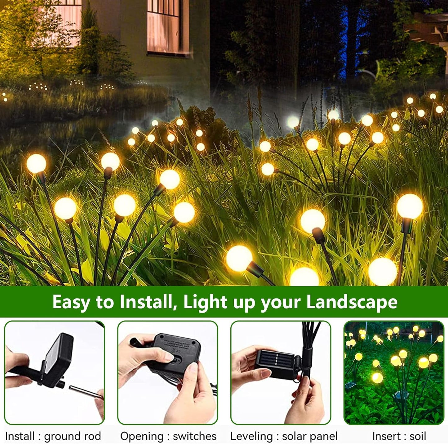 Solar Firefly Garden Lights