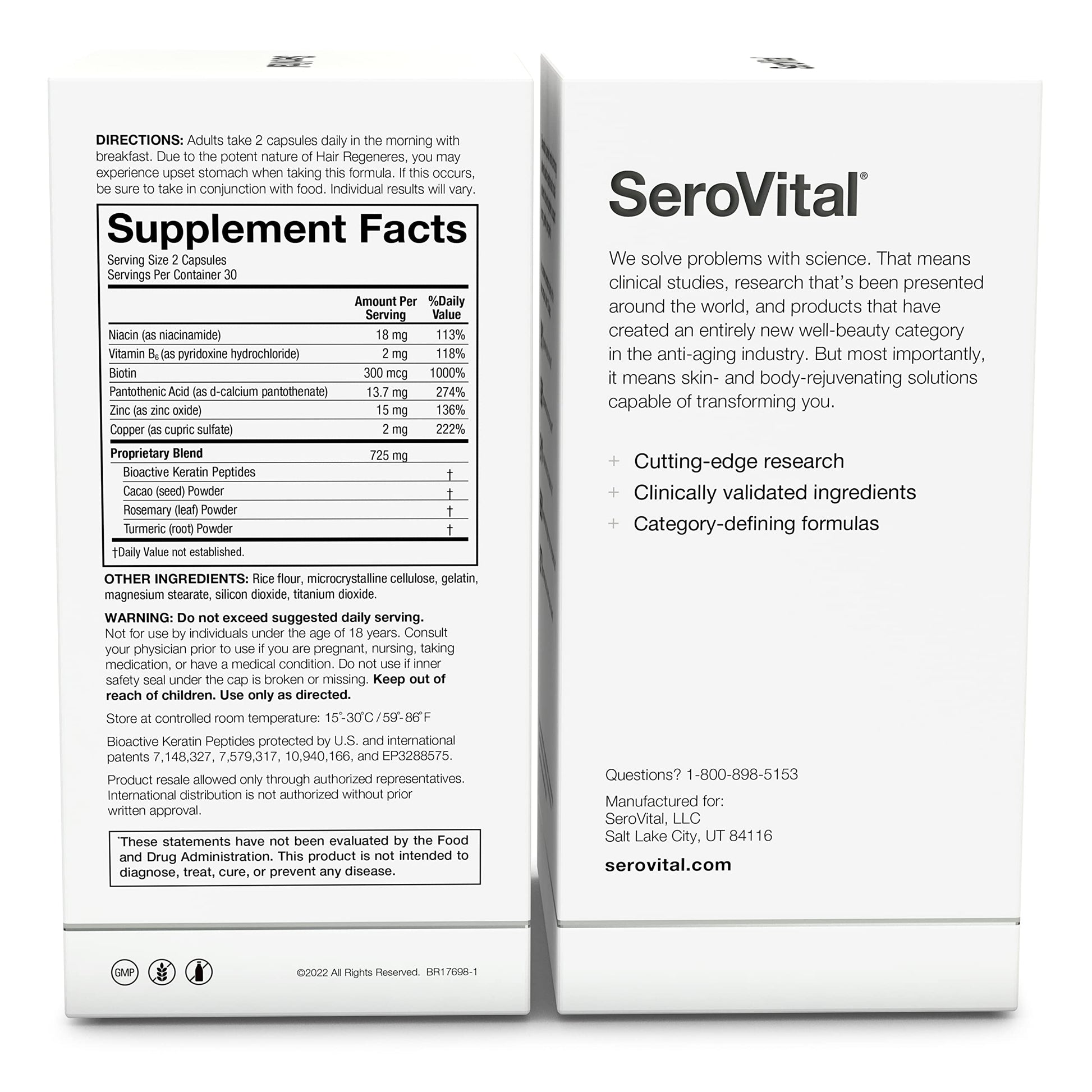 Serovital Hair Regeneres - Formulated for Women Seeking Enhanced Hair Growth - Supports Noticeable Decrease in Age-Related Hair Loss and Shedding - (60 Count) - Medaid International