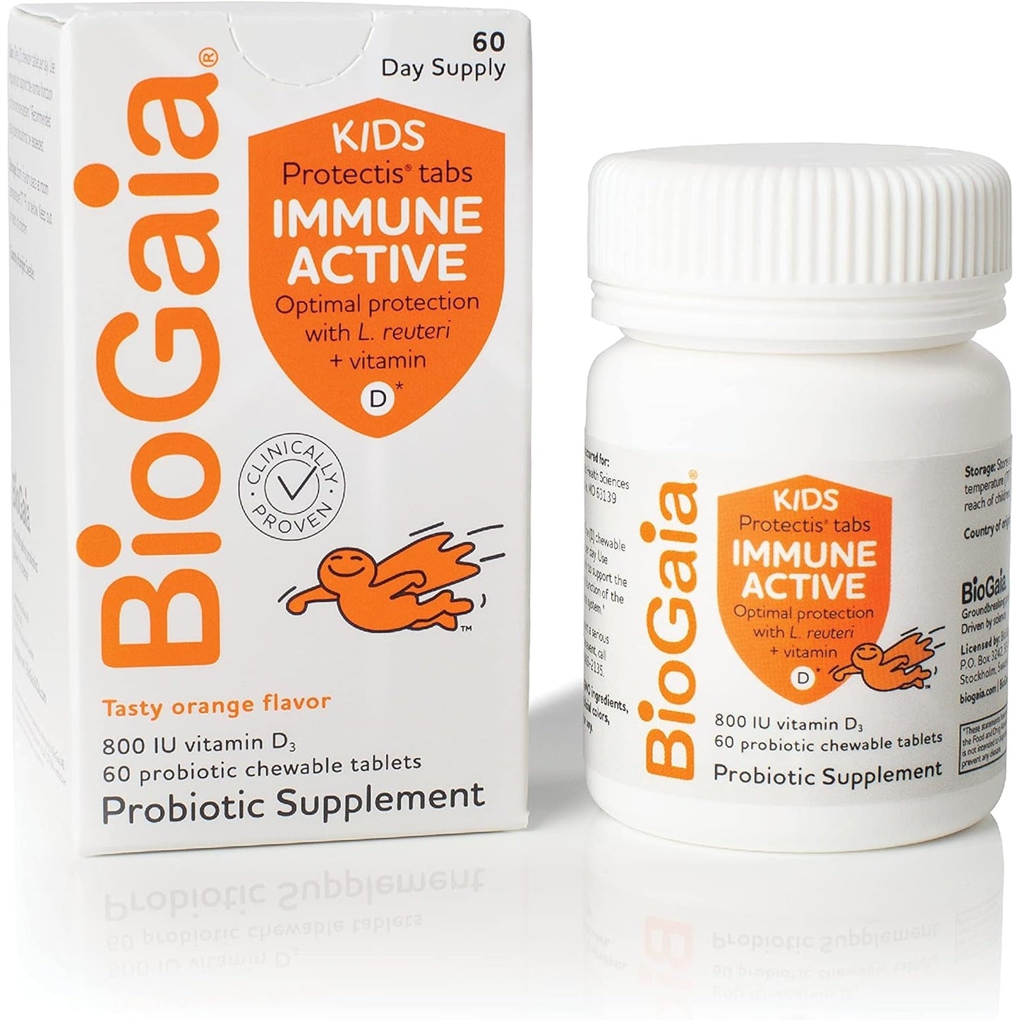 BioGaia Protectis Immune Active Kids Probiotic | Probiotic + Vitamin D | 60 Day Supply - Medaid