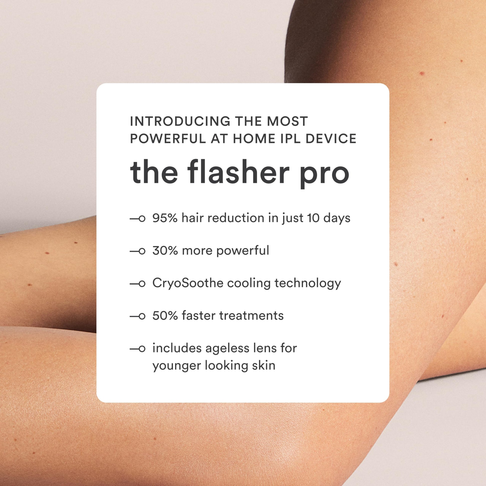 NEW Nood™ Flasher Pro + Slow-Grow Serum — IPL Laser Hair Removal Device for Women & Men + After Shave Serum to Slow Hair Regrowth While Reducing Ingrown Hair & Skin Irritation — Gloss White - Medaid International
