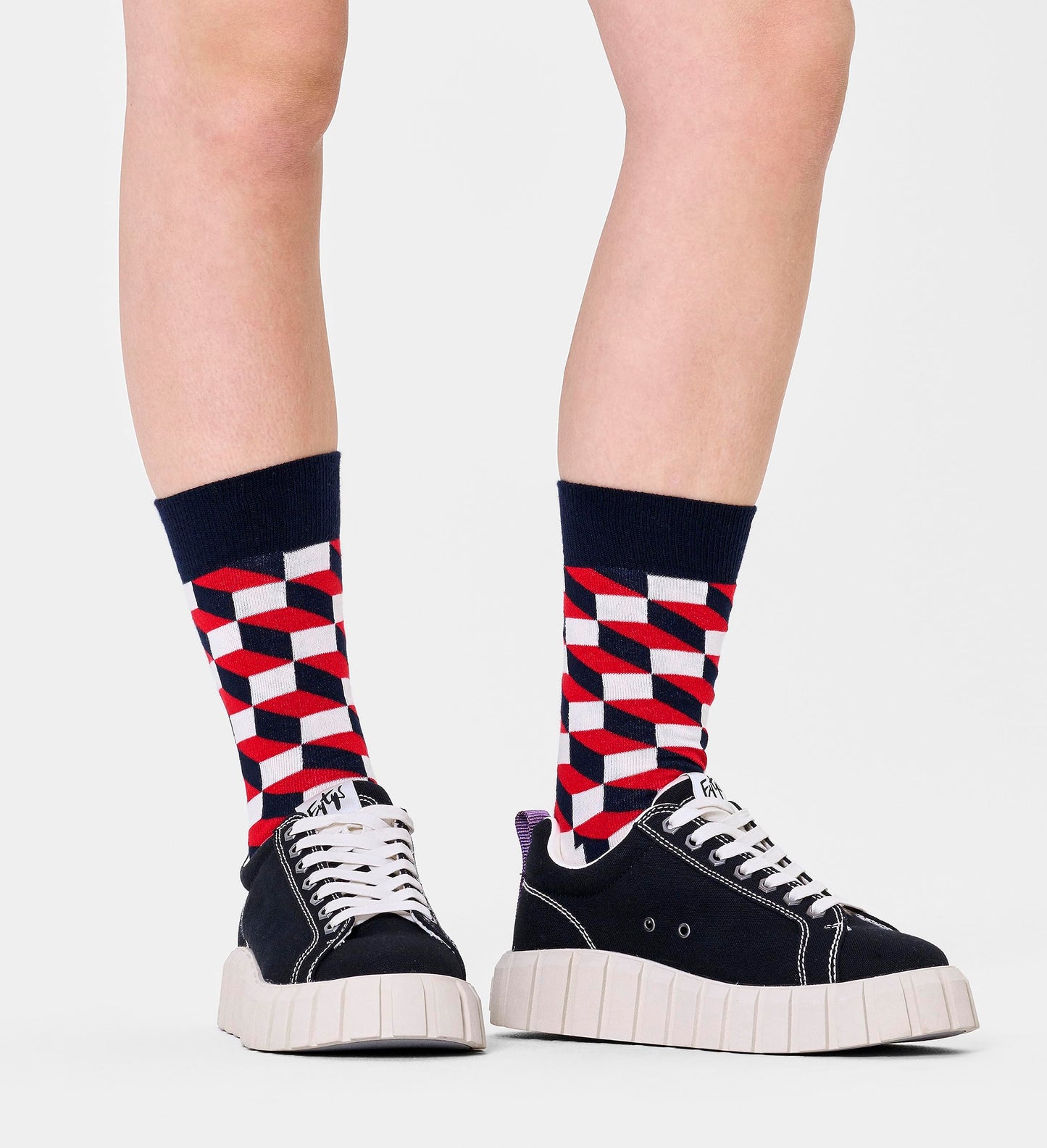 Happy Socks 4-Pack Classic Navy Gift Set, colorful and fun, Socks for Men and Women, Navy-White-Red-Yellow (9-11) - Medaid International