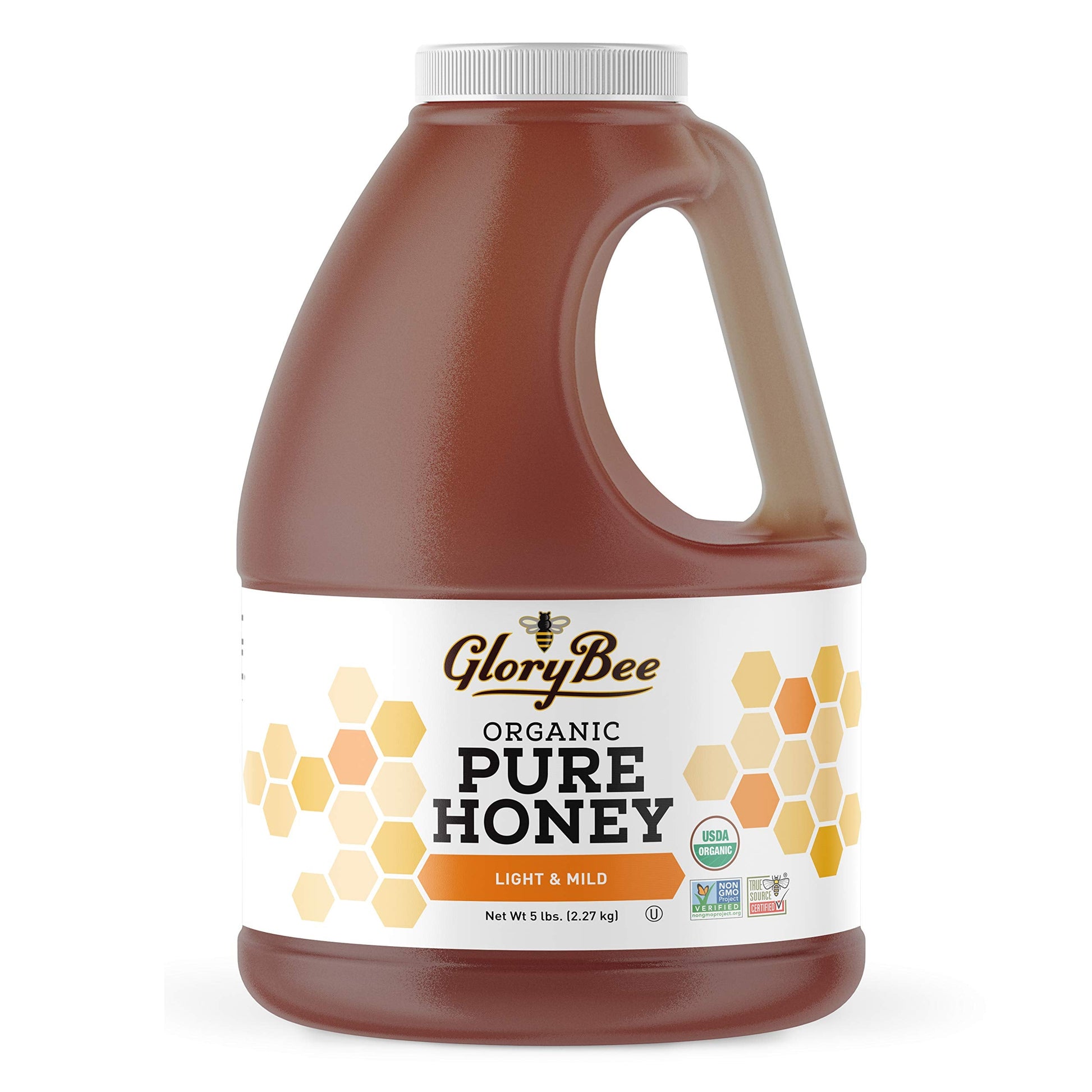 Glorybee, Organic Light & Mild Honey, 100% US Grade A Honey, 5lb - Medaid International