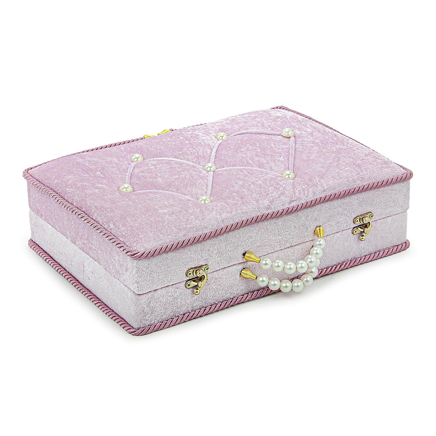 ihvan online Muslim Prayer Rug Set, Islamic Dowry Gift Box for Men & Women, Shawl, Kufi Hat, Digital Beads Counter, Quran Gift, Elegant Islamic Gifts Set for Ramadan & Eid & Wedding, Pink - Medaid International