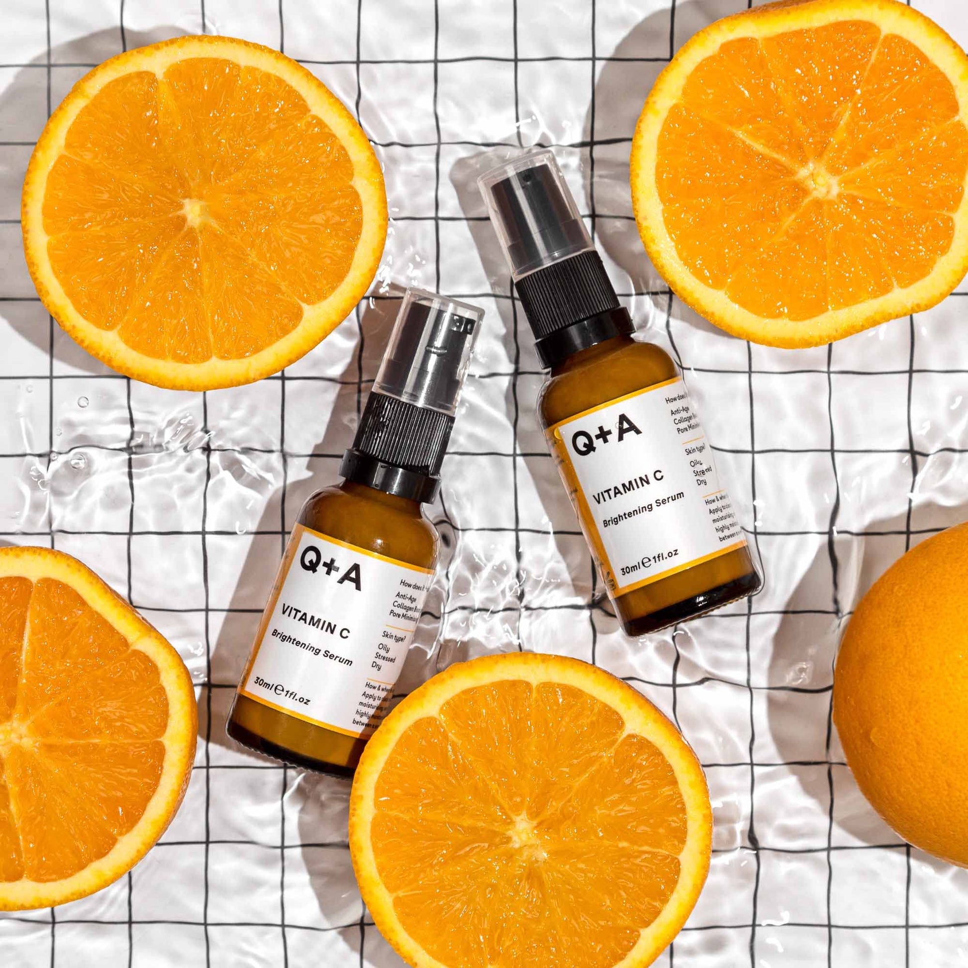 Q+A Vitamin C Brightening Face Serum (30ml), Vitamin C Serum for Face with Hyaluronic Acid, Hydrating and Anti-Ageing, Fragrance Free Skincare, Brightens Skin and Evens Out Skin Tone - Medaid International