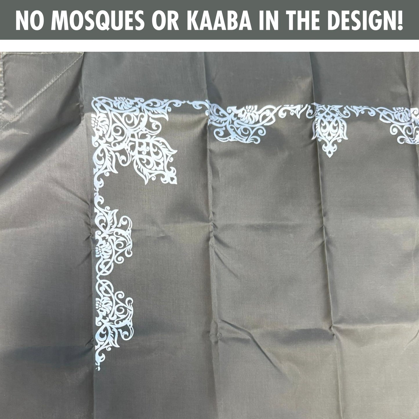 Portable Travel Praying Mat,23.6 in x 43.3 in Muslim Prayer Rug, Foldable Prayer Mat, Pocket Size Waterproof Praying Mat with Iron Corners, Ramadan Eid Gift, Grey - Medaid International