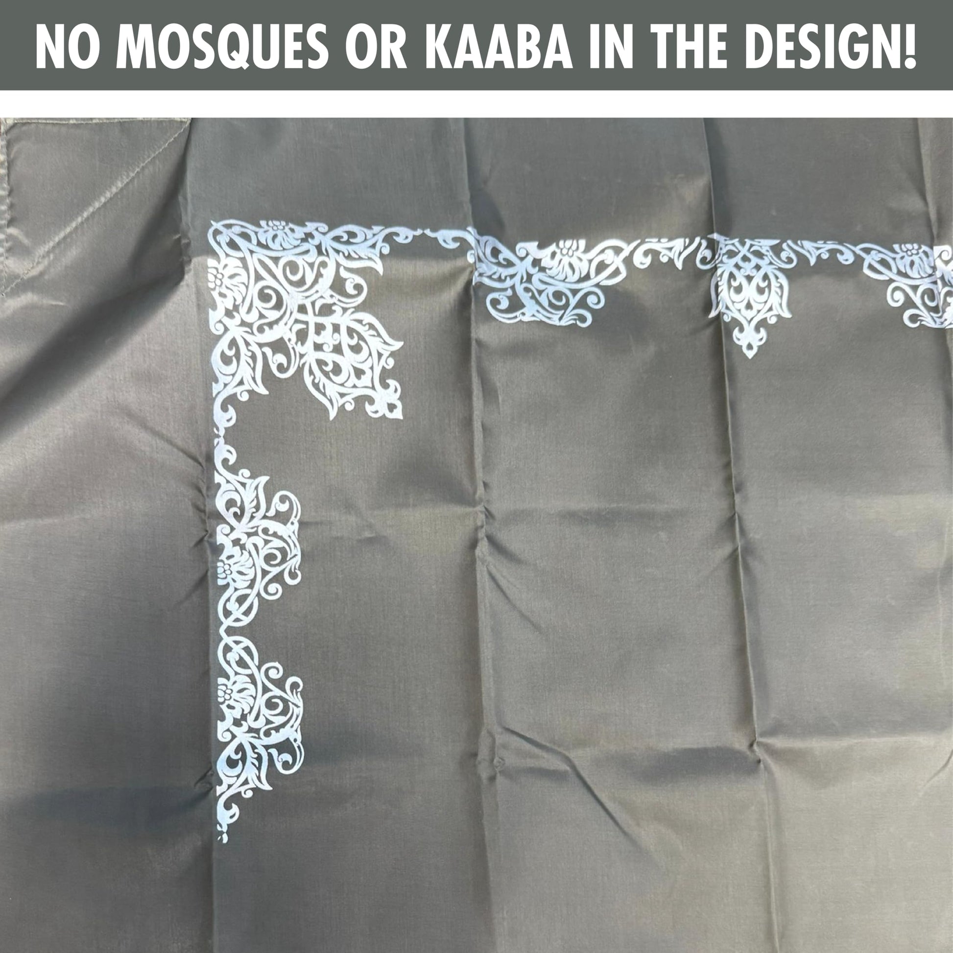 Portable Travel Praying Mat,23.6 in x 43.3 in Muslim Prayer Rug, Foldable Prayer Mat, Pocket Size Waterproof Praying Mat with Iron Corners, Ramadan Eid Gift, Grey - Medaid International
