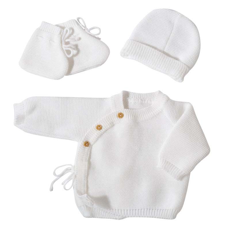 Trois Kilos Sept 3-Piece Newborn Knitted Set (0-1M)- Assorted