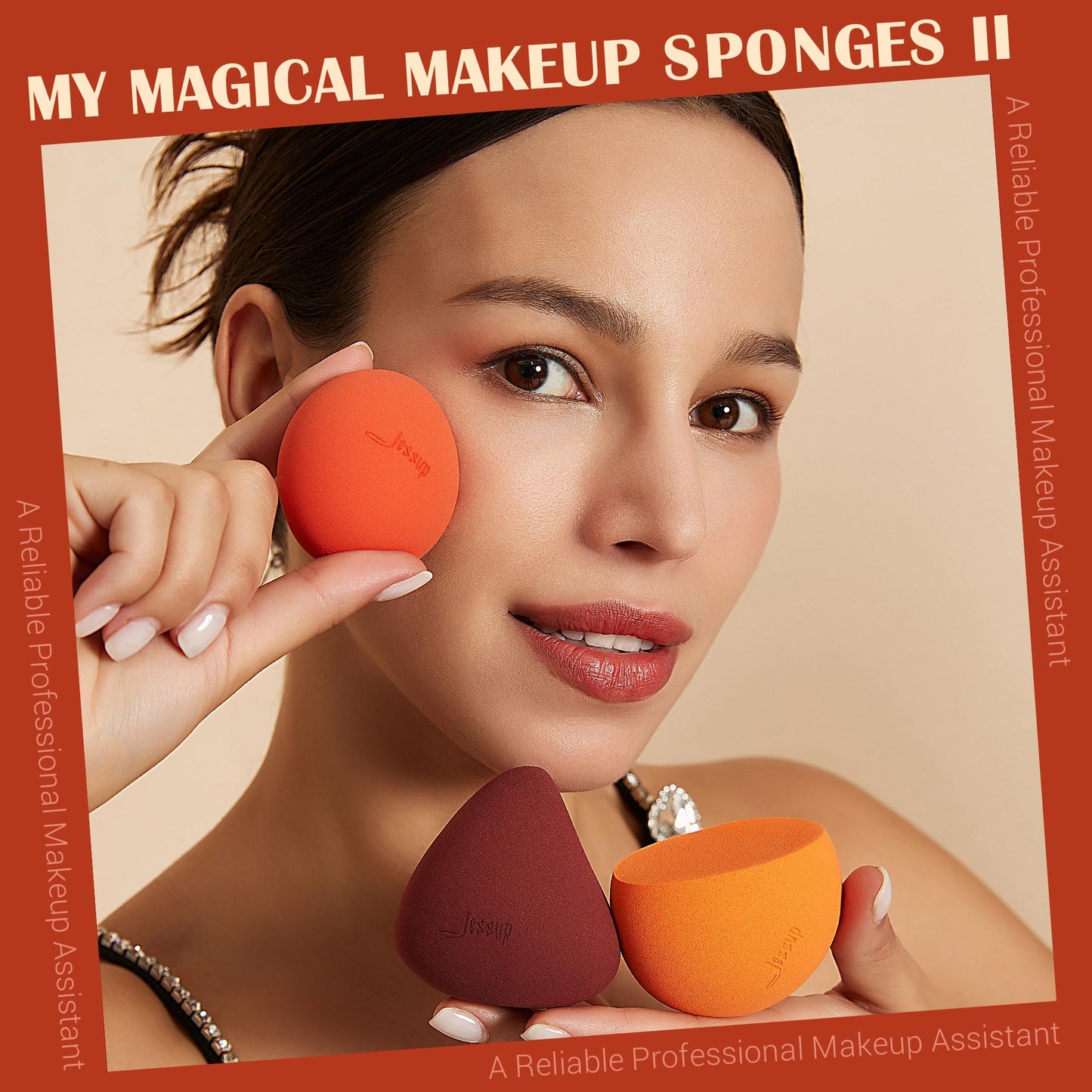 Jessup Makeup Sponge Set, 3pcs Make up Sponges for Face Soft Beauty Sponges Foundation Sponge Makeup Blender Concealer Sponge, SP013 - Medaid International
