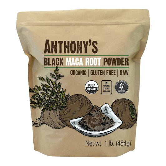Anthony's Organic Black Maca Powder, 1 lb, Raw, Gluten Free & Non GMO - Medaid International
