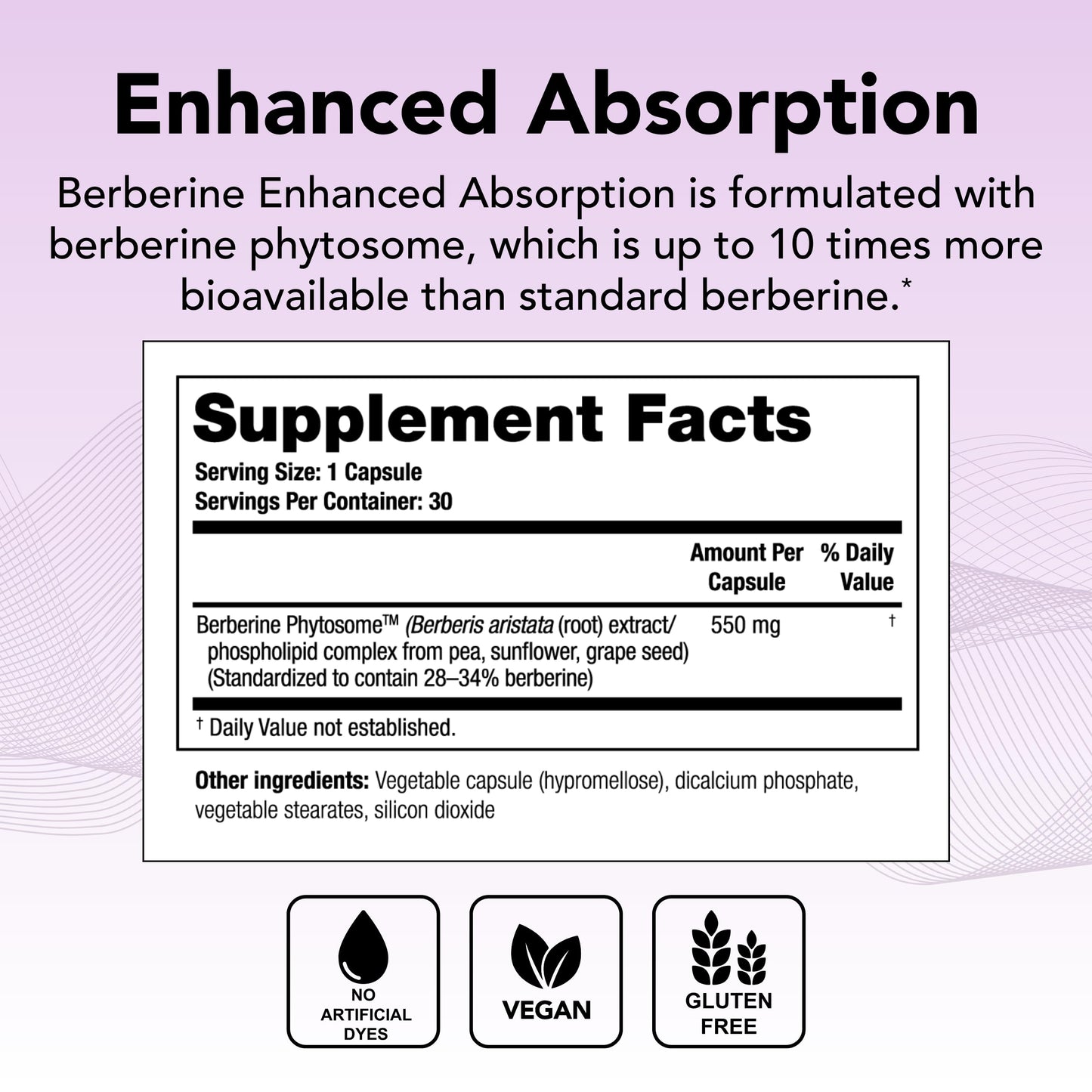 Theralogix Berberine Enhanced Absorption - 30-Day Supply - Made with Berberine Phytosome to Help Support Healthy Metabolism & Hormone Balance* - NSF Certified - 30 Capsules - Medaid International