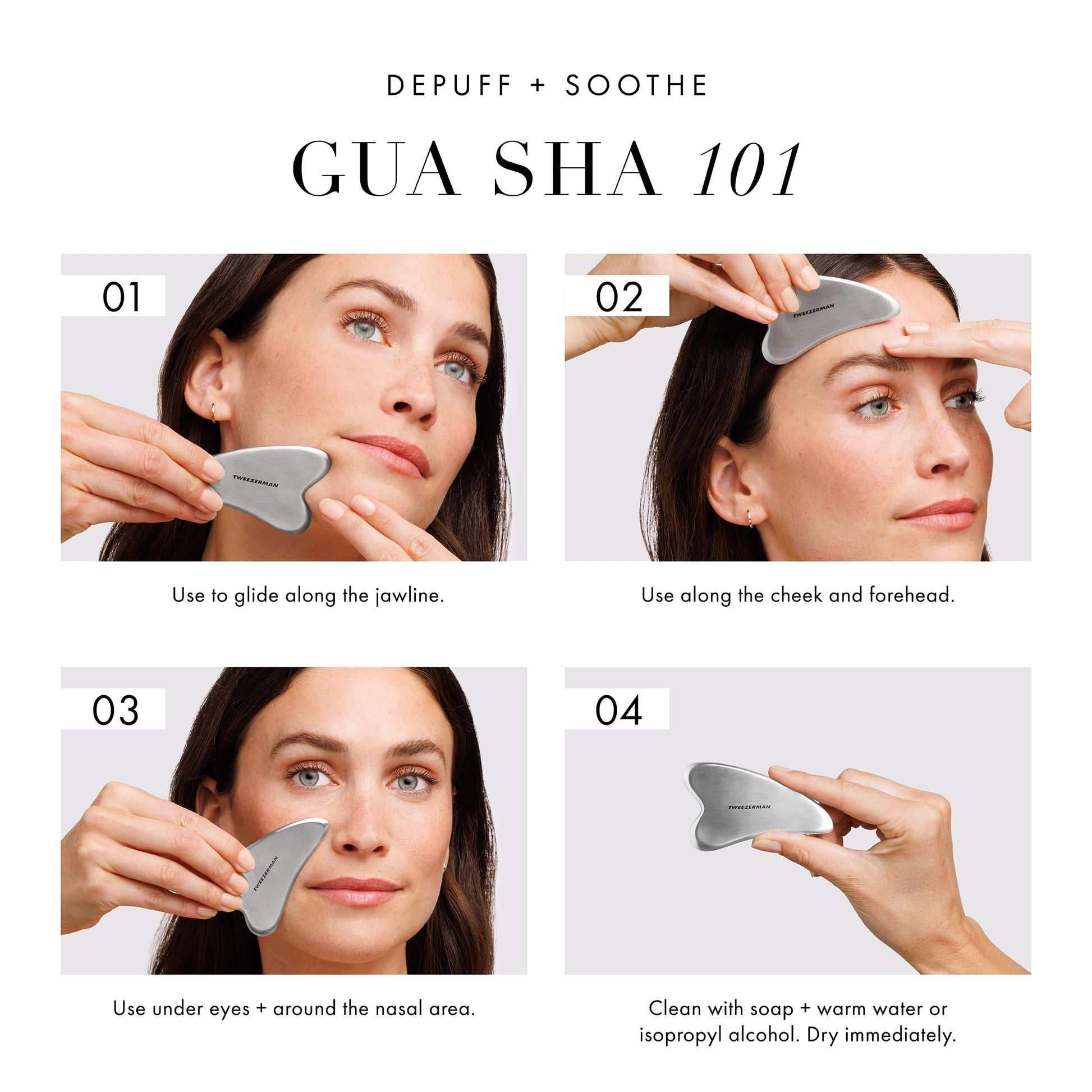 Tweezerman Stainless Steel Gua Sha Massager - Medaid International