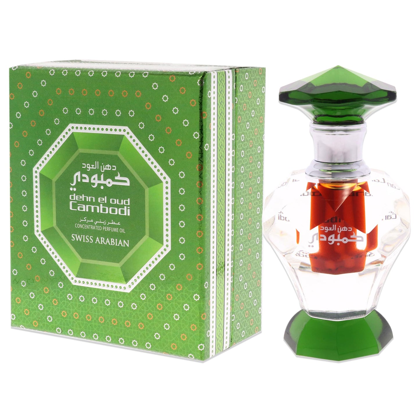 Swiss Arabian Dehn El Oud Cambodi - Luxury Products From Dubai - Long Lasting Personal Perfume Oil Fragrance - A Seductive Signature Aroma - 0.1 Oz - Medaid International