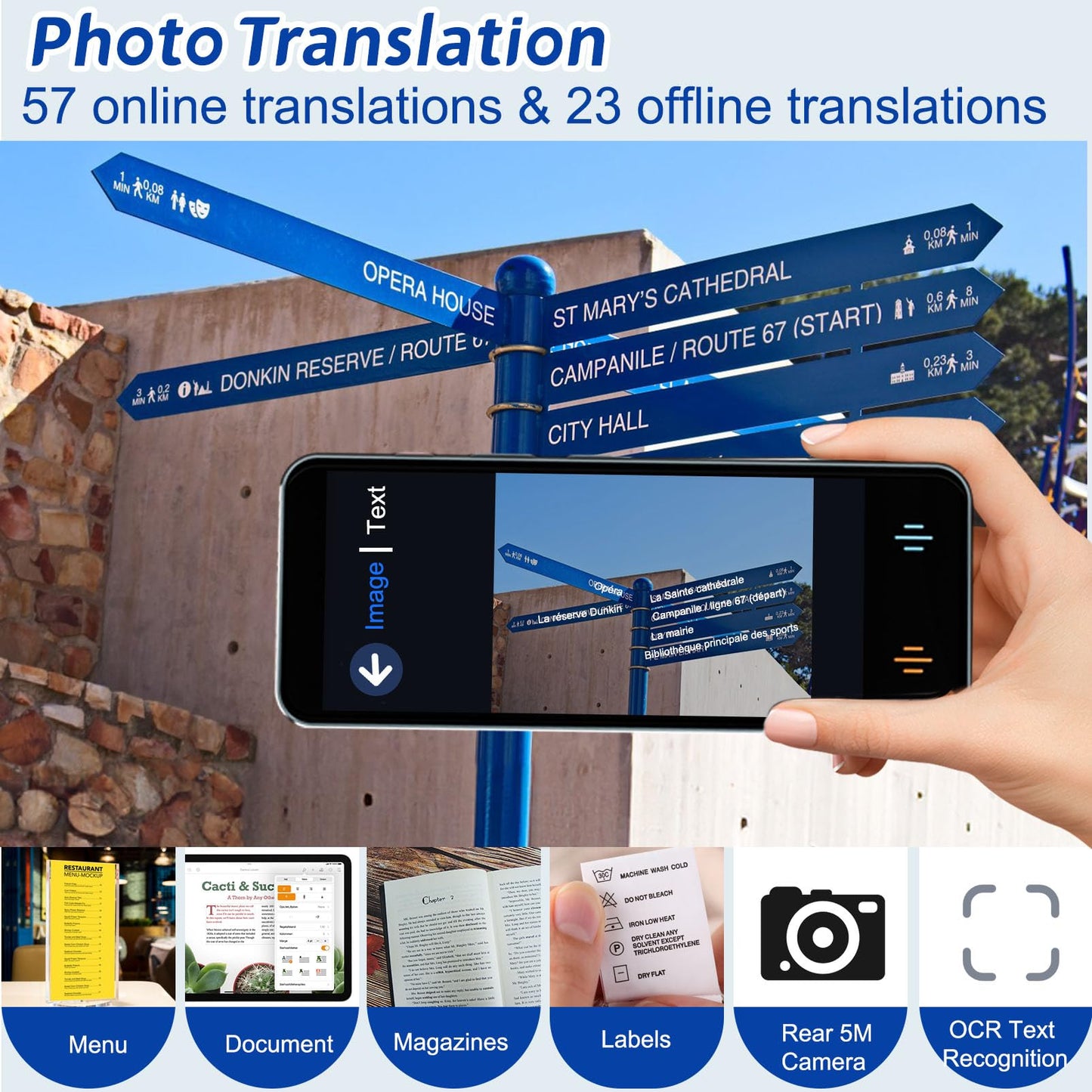 Language Translation Device, Intelligent AI Translator with 142 Languages, Offline Translation and Instant Two-Way Translation, Learn Travel Business Gifts (Gun-Grey) - Medaid International