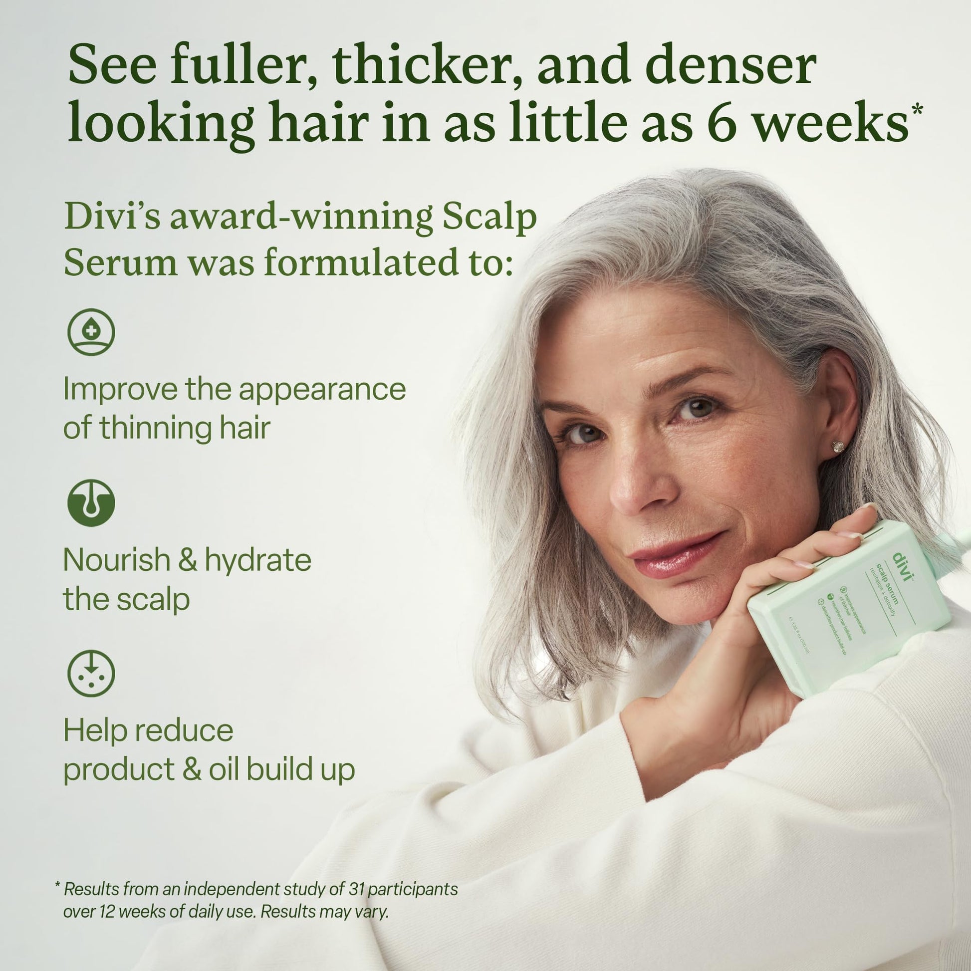 Divi Scalp Serum for Thinning Hair, 30ml – Clinically Tested, Nourishing Formula with Amino Acids, Caffeine & Rosemary Oil – Promotes Healthy Scalp & Fuller-Looking Hair, Reduces Oil & Product Buildup - Medaid International