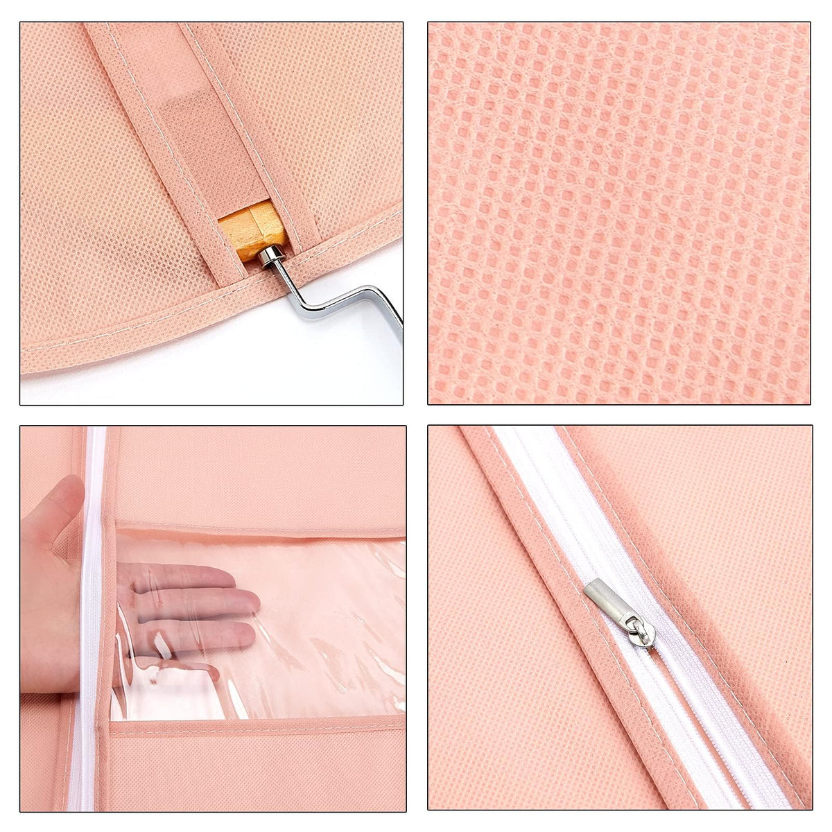 Kastwave Hanging Clothes Bag, Garment Bags Suit Bags, Dust Cover Breathable Dress Bag For Storage Plastic Gowns Long With Zipper Closet