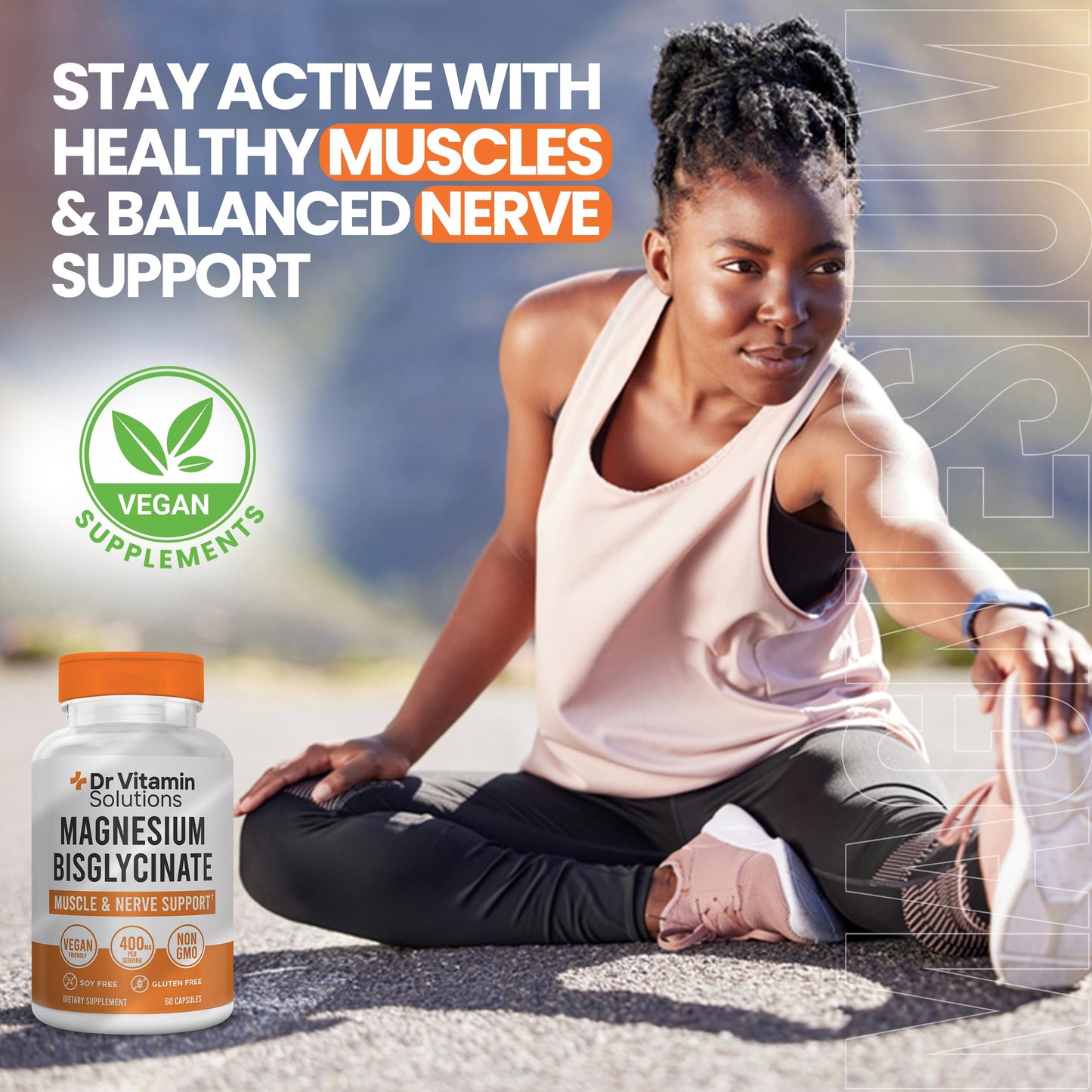 DR VITAMIN SOLUTIONS Magnesium Bisglycinate Chelate 400mg | High Absorption Albion® Chelated Magnesium Glycinate Supplement for Sleep, Muscle, Nerve Support | Stomach-Friendly 60 Vegan Capsules - Medaid International