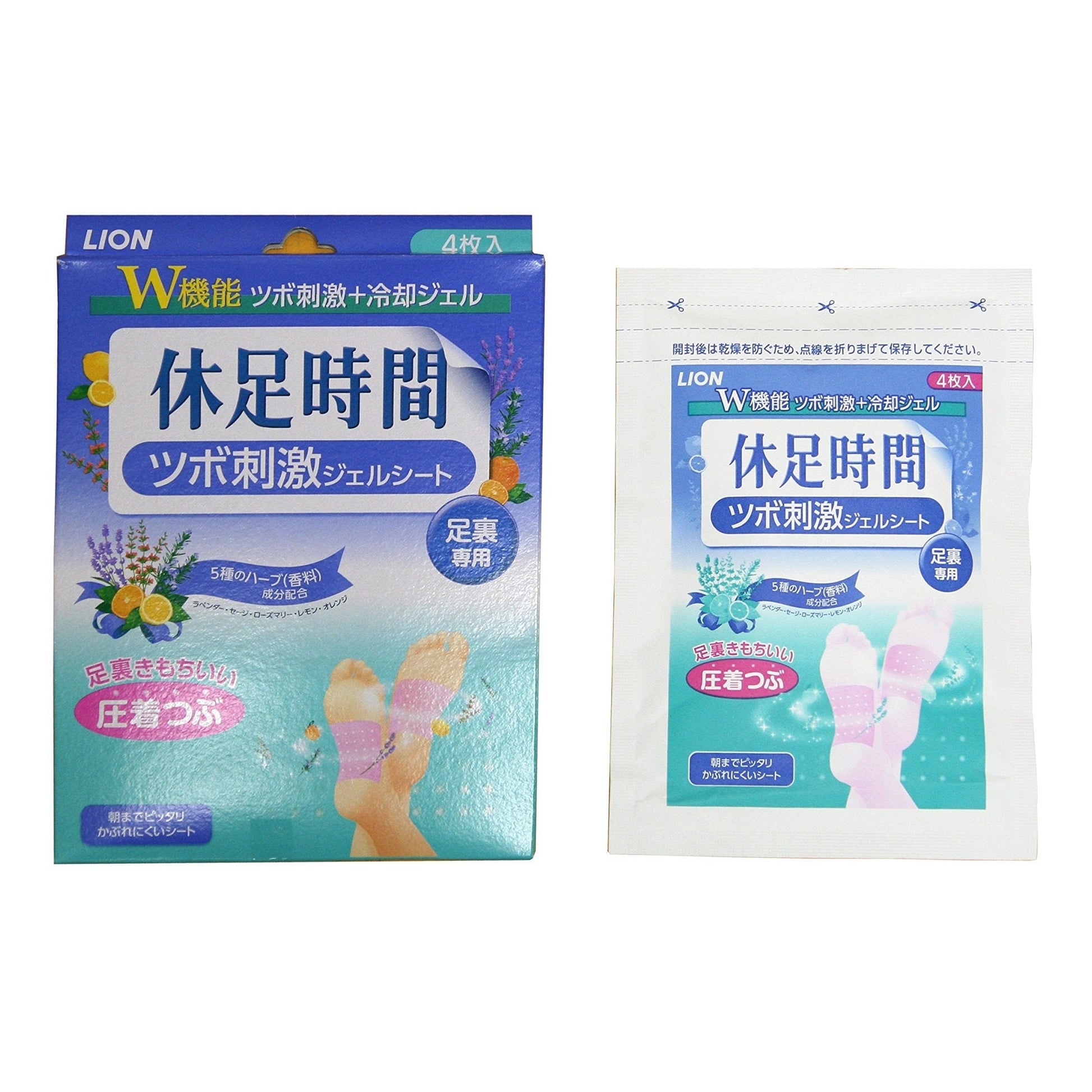 LION Acupressure stimulus Foot Patch Relieve Tired Resting Time Neat Foot (3Set) - Medaid International