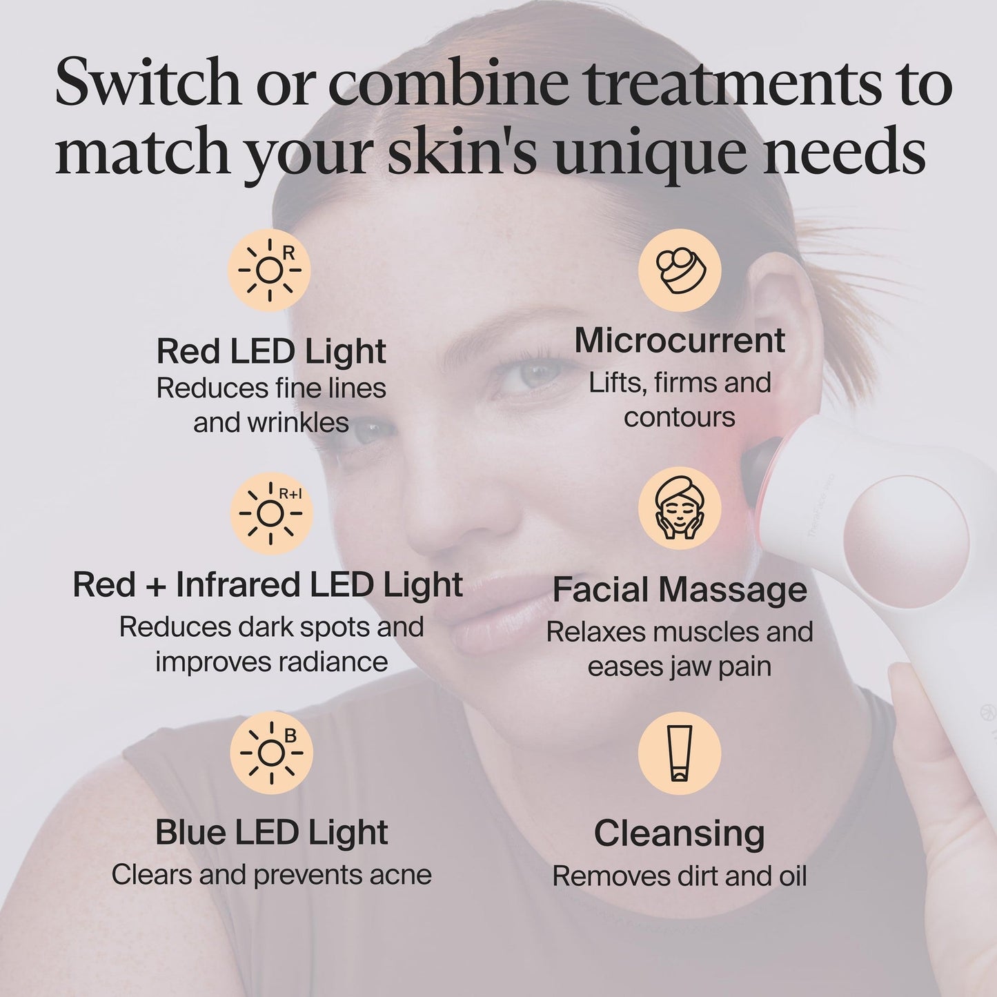 TheraFace Therabody TheraFace PRO - Microcurrent Facial Device, 8-in-1 Compact Face Massager&Facial Sculpting Tool with Light Therapy for Skin Tightening, Anti Wrinkle, Anti Aging & Skin Care (White) - Medaid International