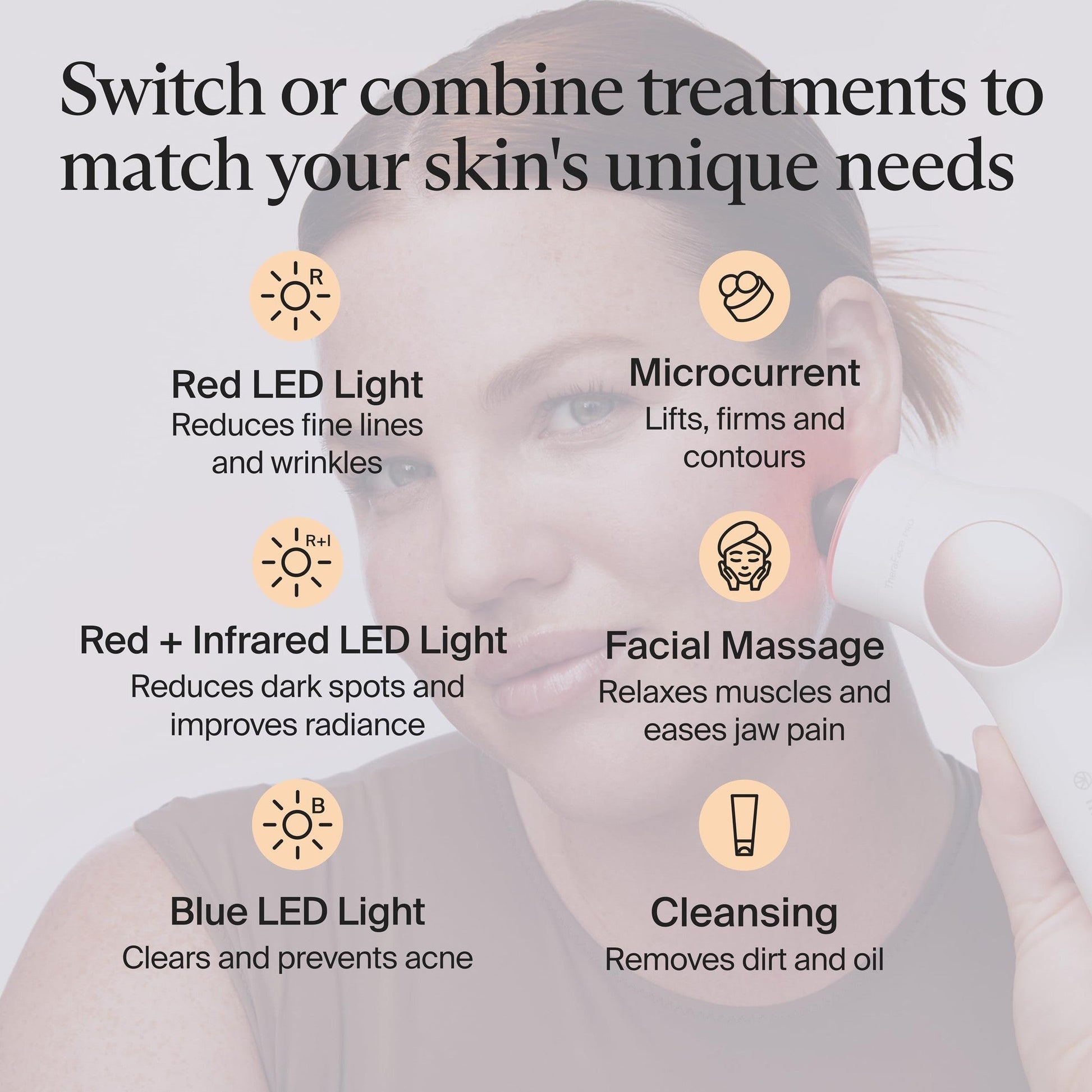 TheraFace Therabody TheraFace PRO - Microcurrent Facial Device, 8-in-1 Compact Face Massager&Facial Sculpting Tool with Light Therapy for Skin Tightening, Anti Wrinkle, Anti Aging & Skin Care (White) - Medaid International