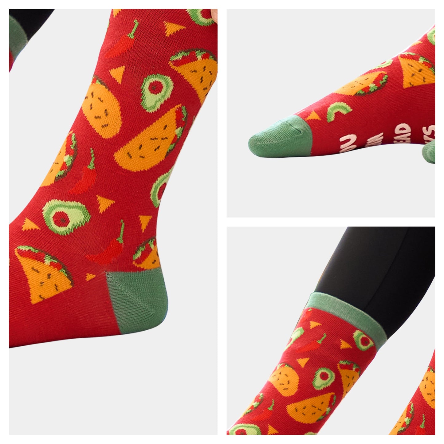 Giggling Getup Christmas Funny Socks for Men, Women & Teens, Xmas Crew Socks, Unisex Stocking Stuffers, Funny Gifts - Medaid International