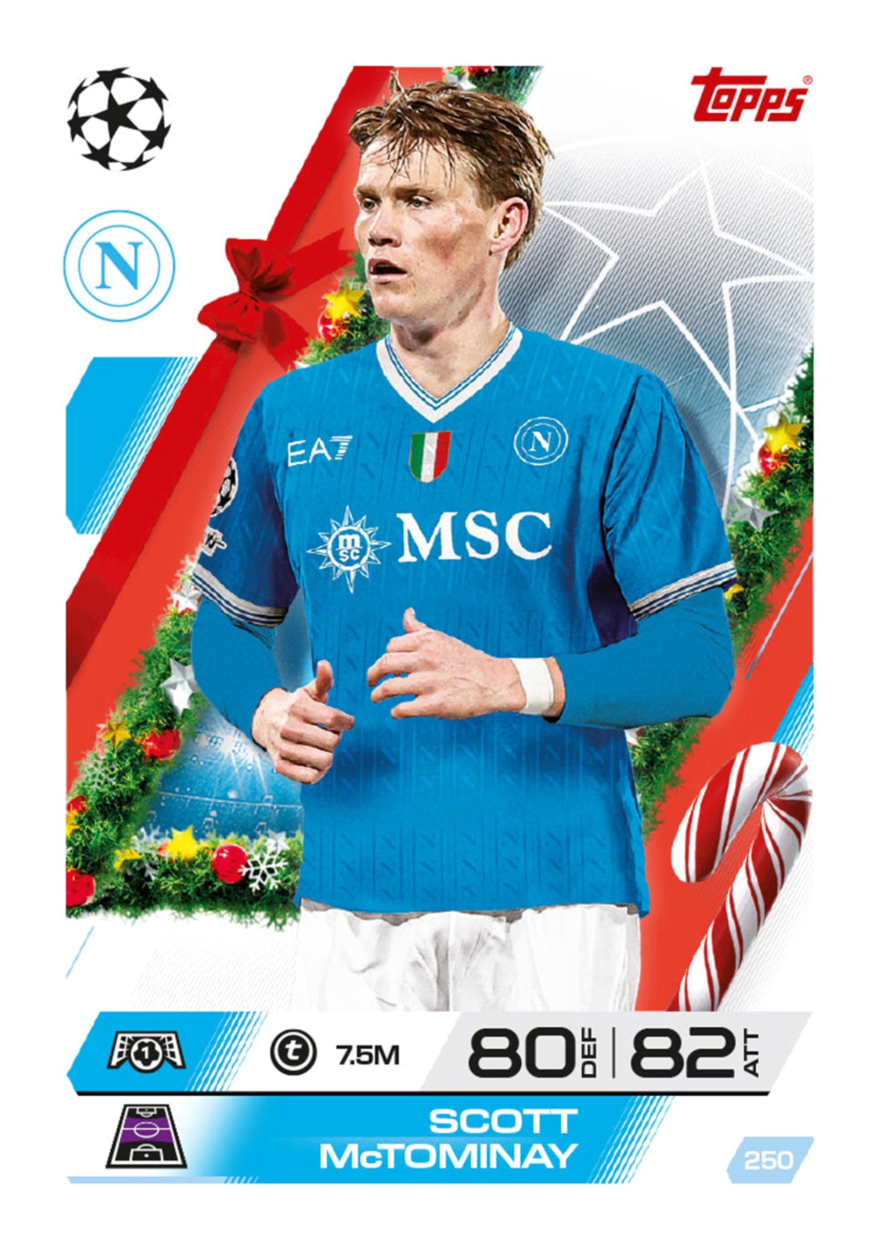 Topps Match Attax 25/26 Countdown Calendar Soccer Cards + 200 Card Protectors, 121 Cards, Including 24 Exclusive Festive Squadzone Cards & 1 Exclusive Infinity Card - Medaid International