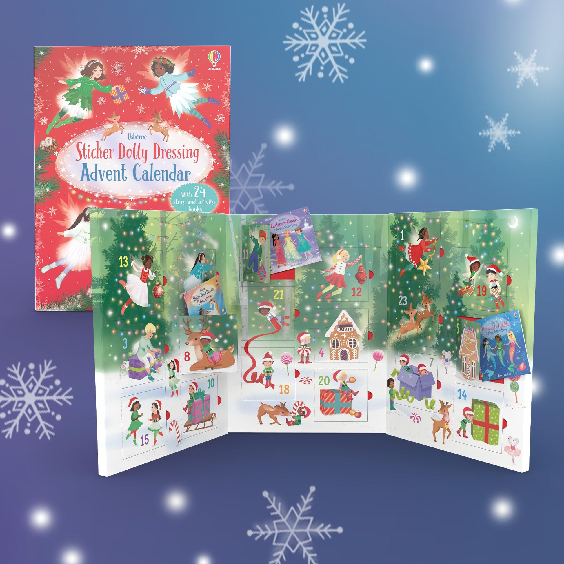 Sticker Dolly Dressing Advent Calendar: A Festive Advent Calendar Collection of Dress Up Sticker Dolls, Puzzles, and other Activity Books - Medaid International