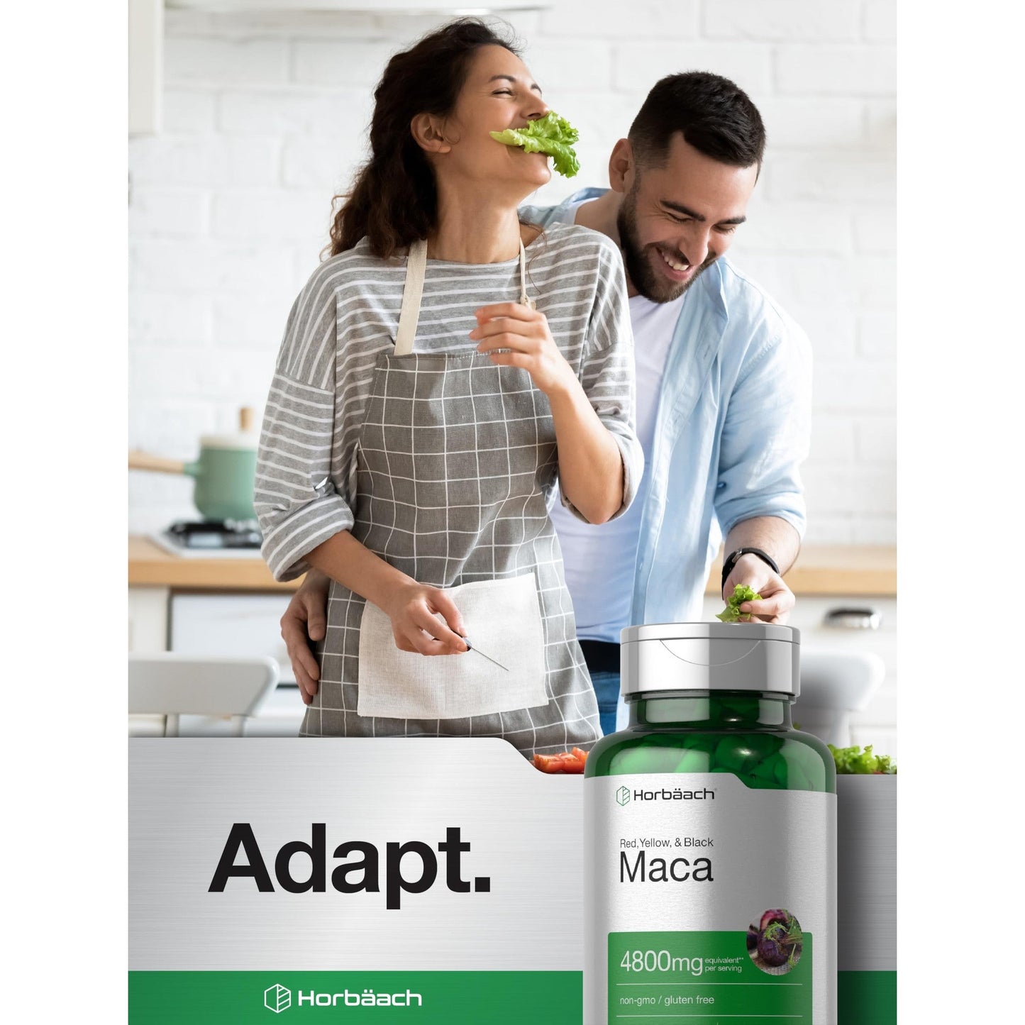 Horbäach Maca Root Capsules for Men and Women | 120 Pills | High Potency Extract | Non-GMO and Gluten Free Formula - Medaid International