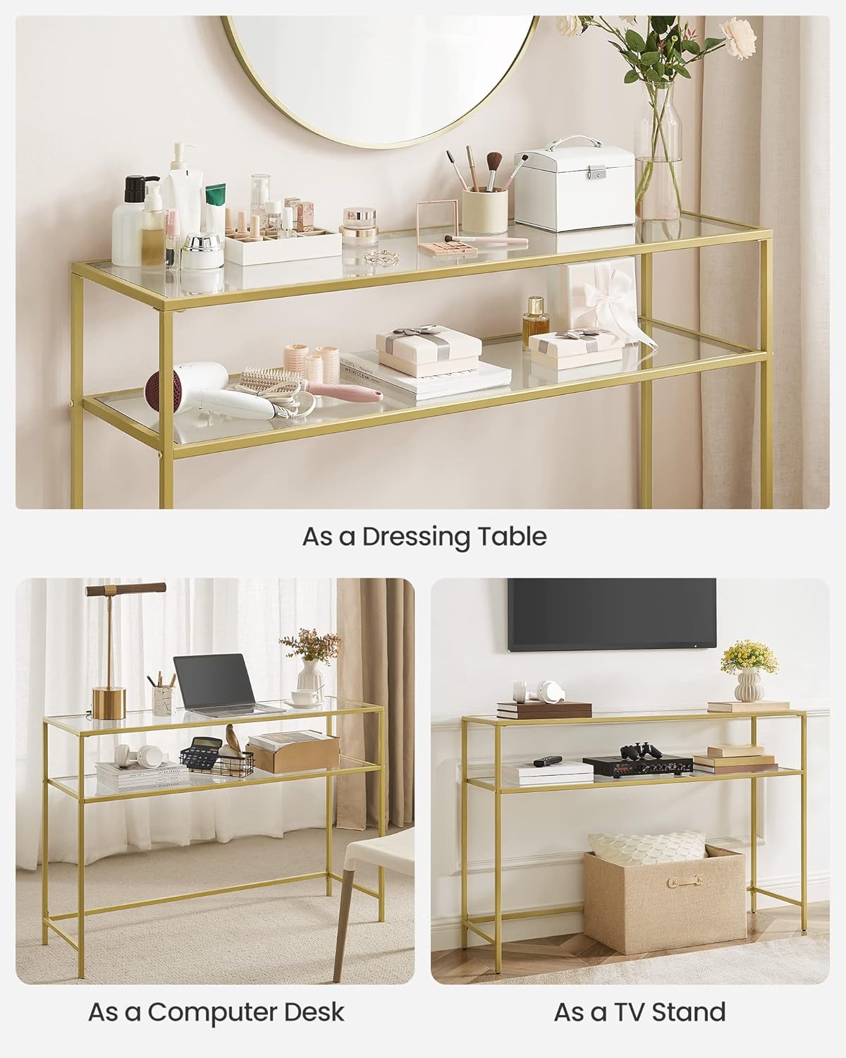 VASAGLE Console Sofa Table LGT045A61