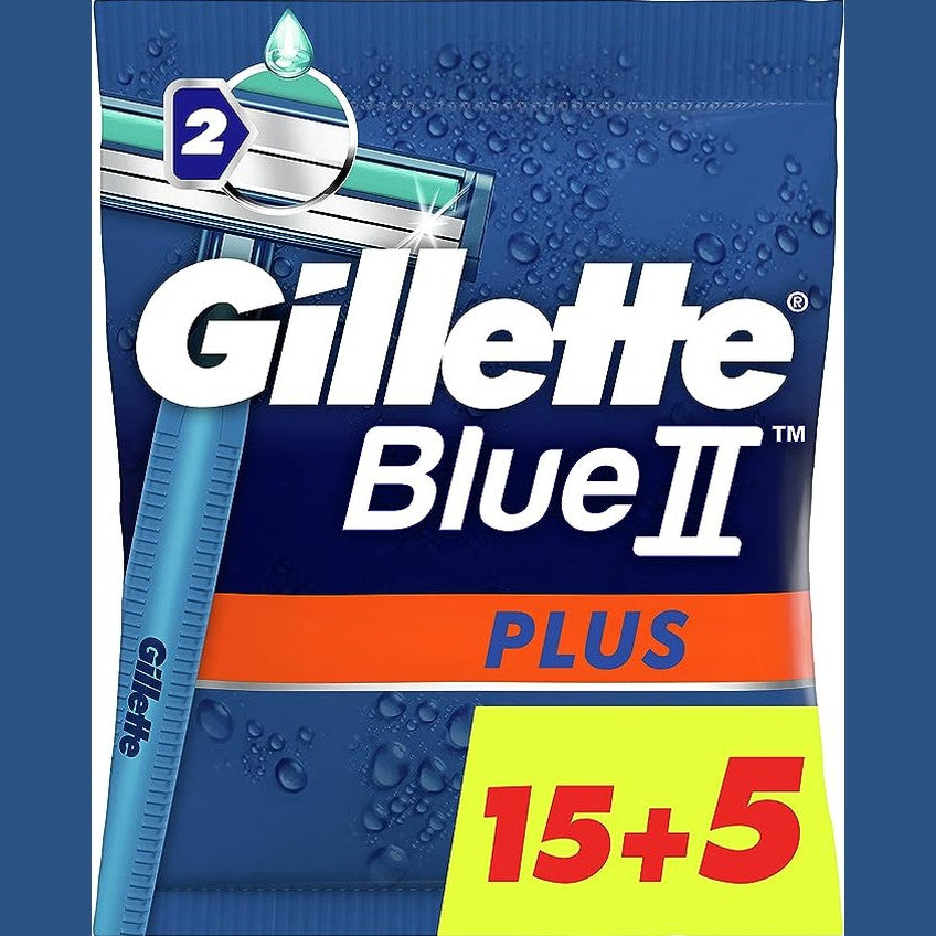 Gillette blue 2 plus (15 + 5) razors - Medaid - Lebanon