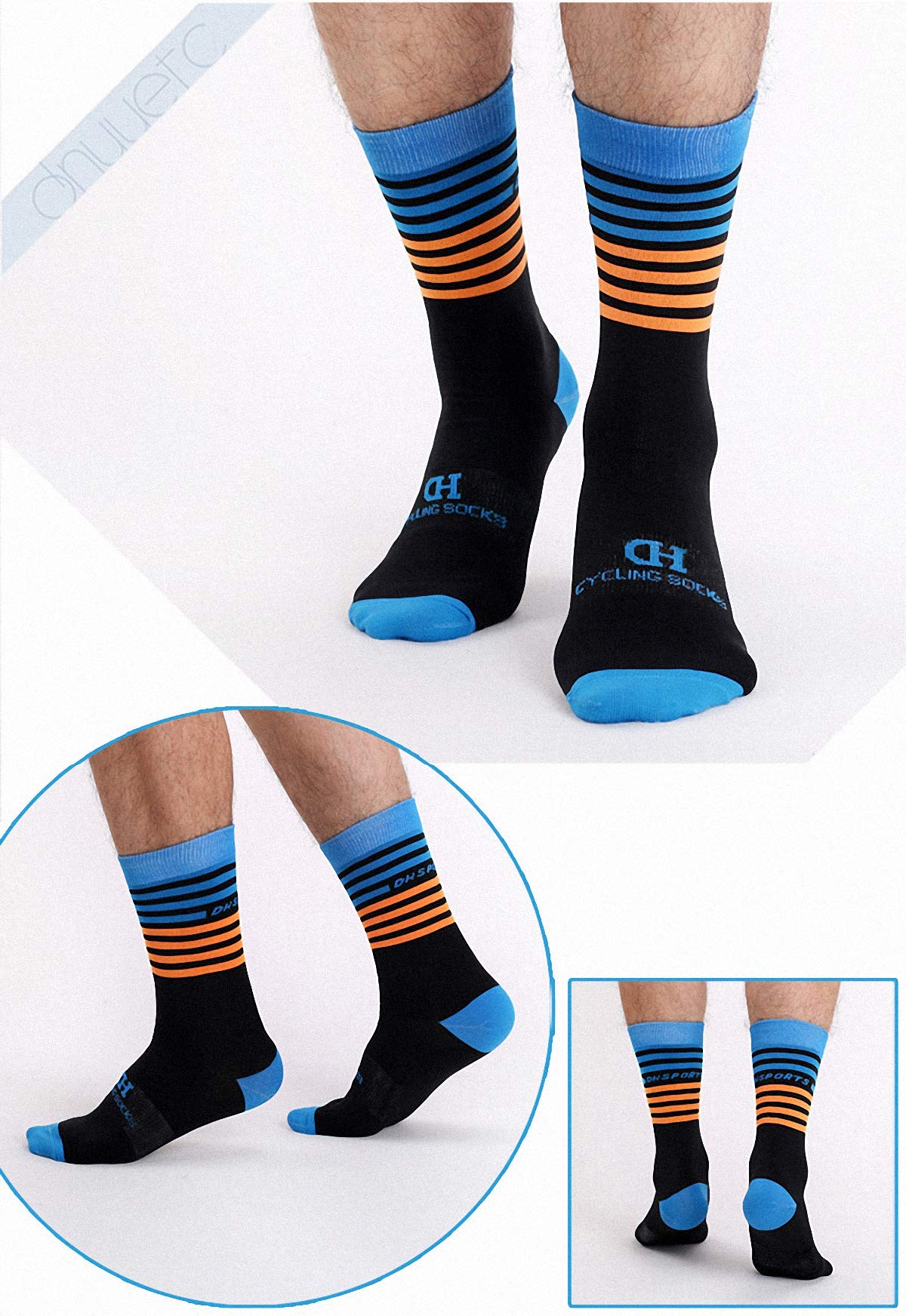 GuaziV Colorful Compression Cycling Socks for Men & Women - Perfect for Hiking, Running, Traveling, and Climbing L - Medaid International