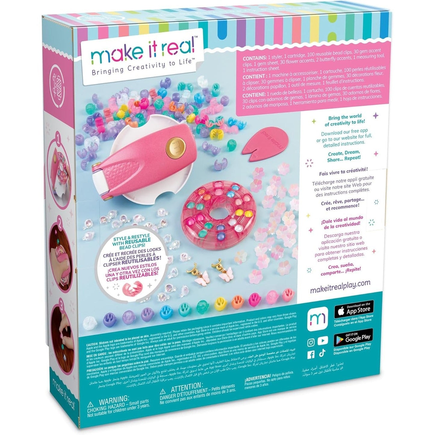 Snap N' Glam Hair Styling Set - Reusable Gems - Medaid International