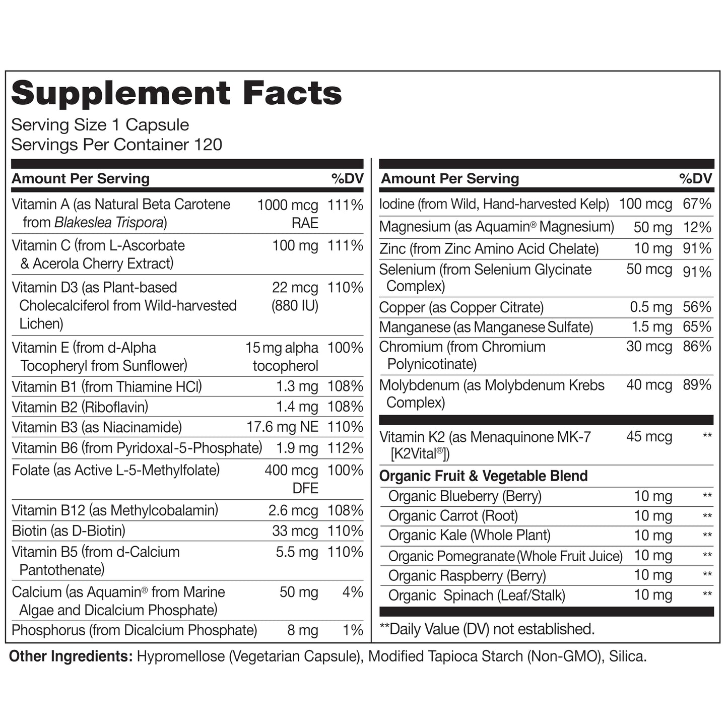 NATURELO Mens Multivitamins - One Daily Multivitamin for Men with Vitamins, Minerals & Organic Whole Foods, Boost Energy & Health, Non-GMO, 120 Vegetarian Capsules - Medaid International