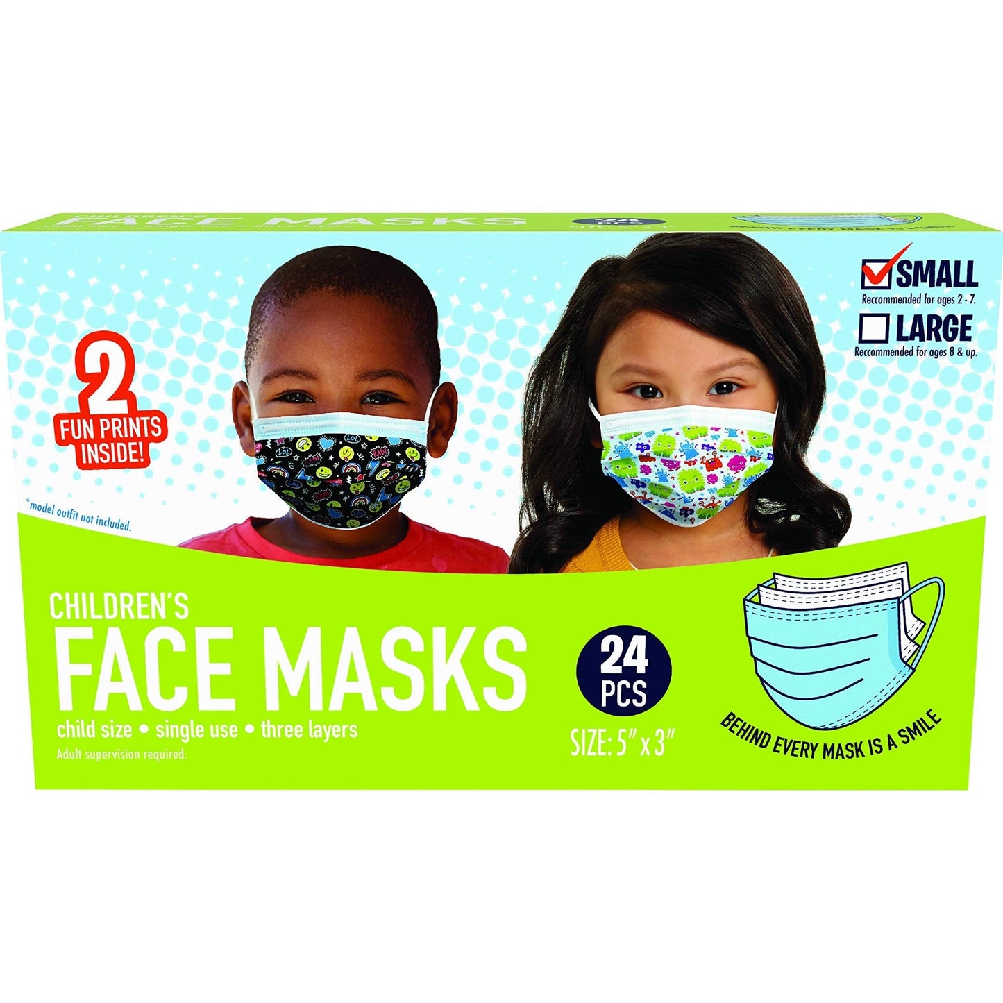 MASKS Children’s Single Use Face, 24 Count, Ages 2-7, Kids Toys for Ages 2 Up by Just Play - Medaid International