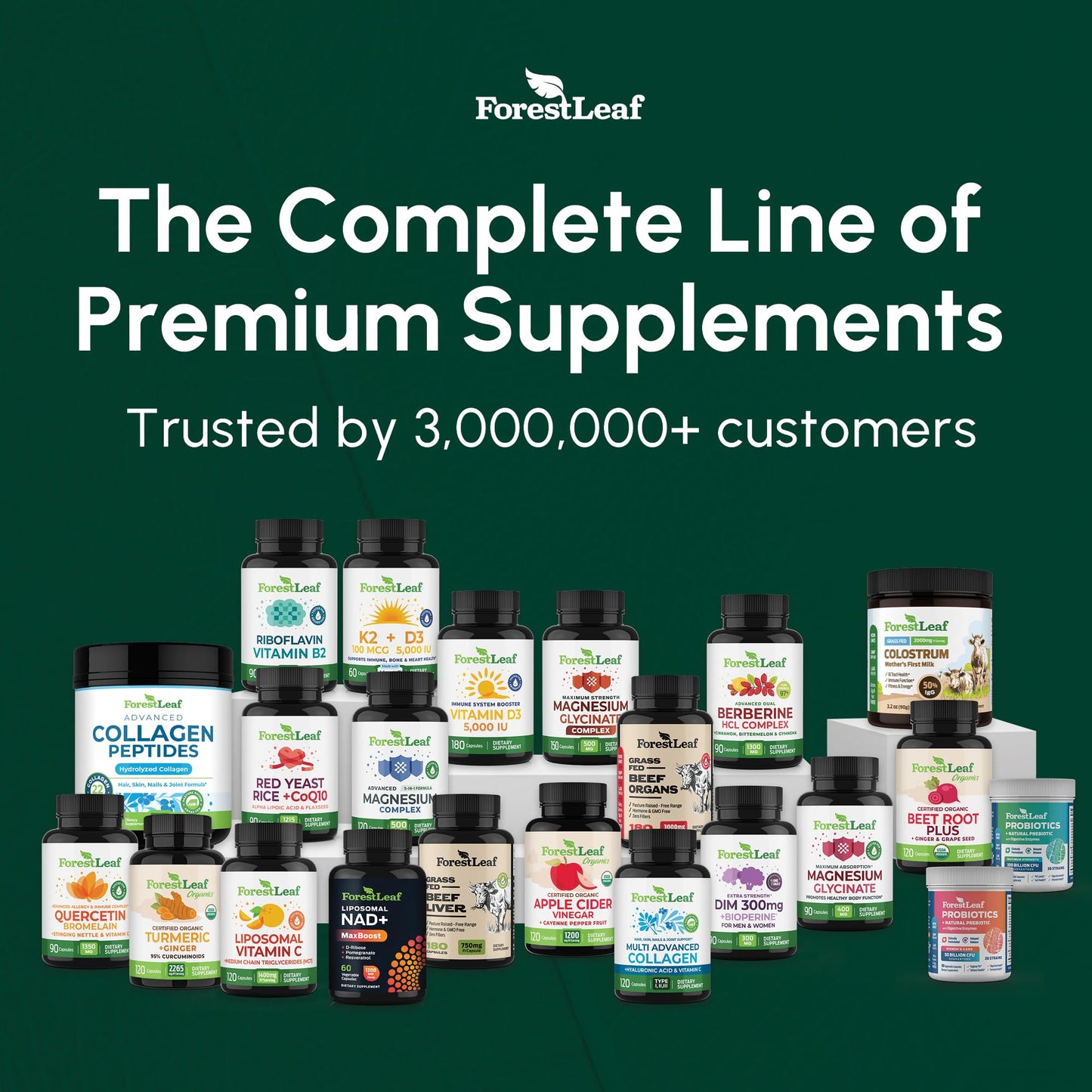 ForestLeaf Berberine Supplement - 1300mg per Serving - Ultra High Potency Berberine HCl with Ceylon Cinnamon, Bitter Melon & Gymnema - Weight Management Support - 90 Caps - Medaid International