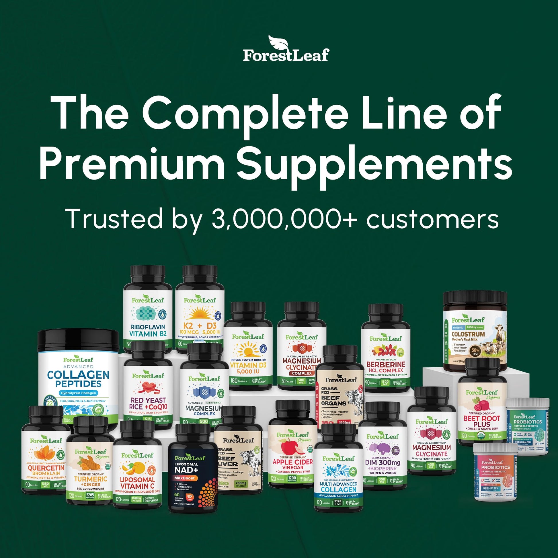 ForestLeaf Berberine Supplement - 1300mg per Serving - Ultra High Potency Berberine HCl with Ceylon Cinnamon, Bitter Melon & Gymnema - Weight Management Support - 90 Caps - Medaid International
