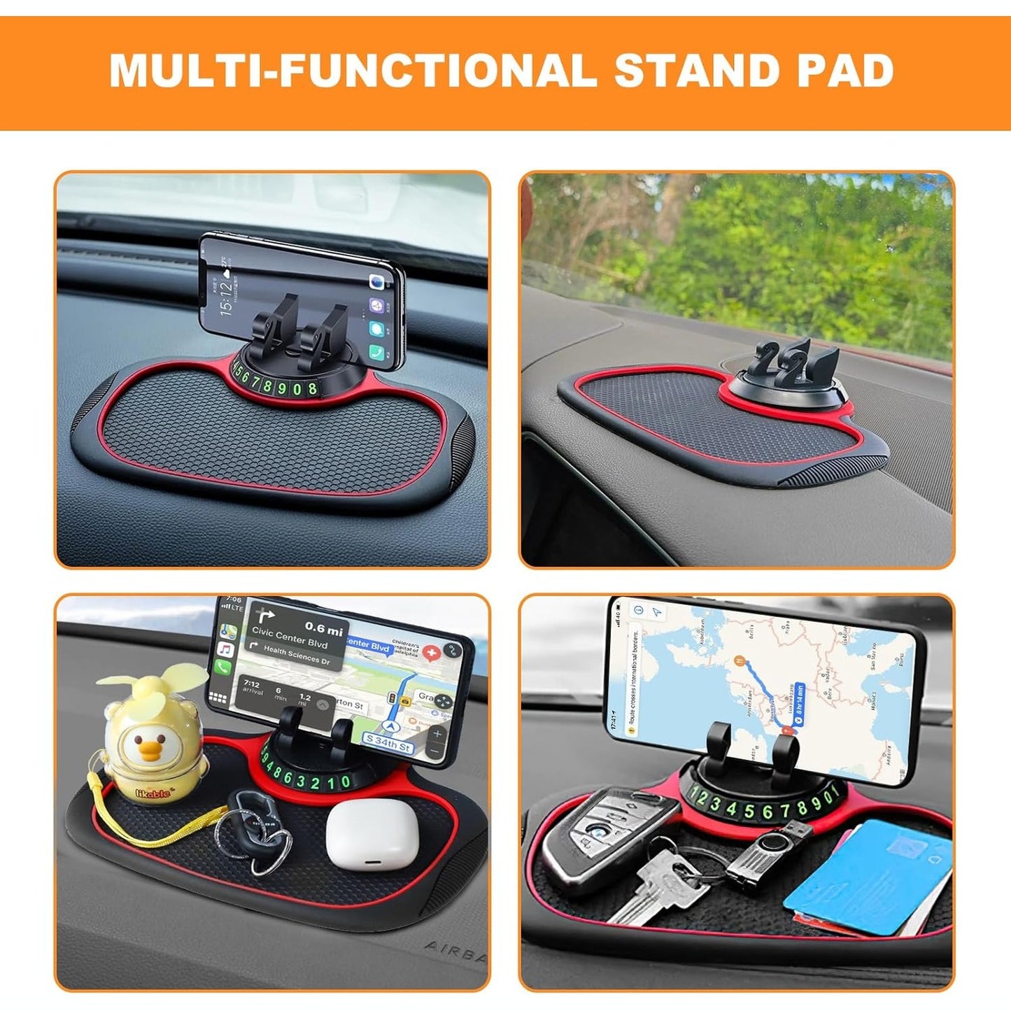 Multifunction Car Anti-Slip Mat Auto Universal Phone Holder