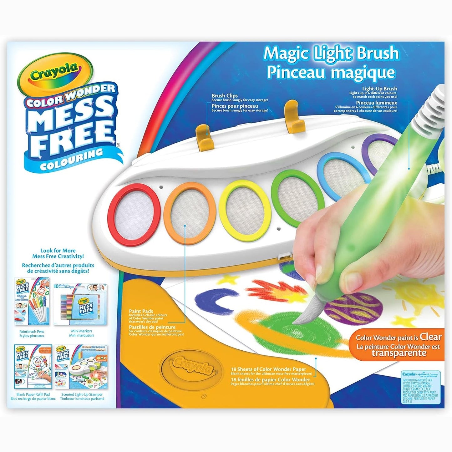 Original Crayola Color Wonder Magic Light Brush, Magic Brush for Stain-free Painting, Gift Idea for Children