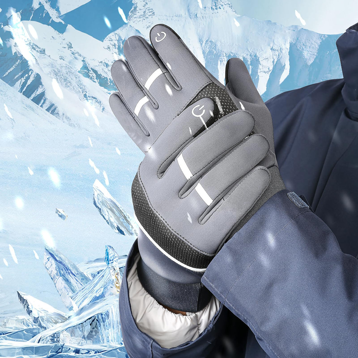 KASTWAVE Winter Gloves - Waterproof, Thermal, Touchscreen Friendly for Outdoor Sports, Running, Biking, and Driving - Unisex Design for Men and Women
