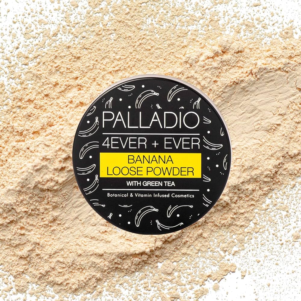 Palladio 4ever+ever BANANA loose powder with green tea