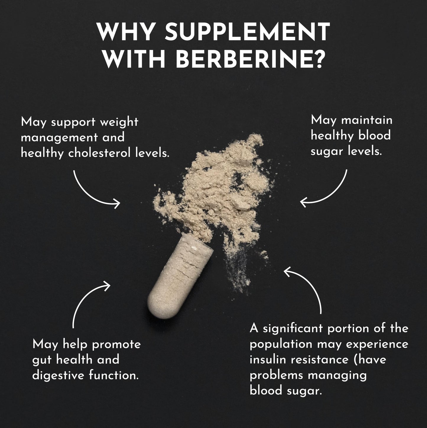 JUST INGREDIENTS Berberine Supplement – 30-Capsule Herbal Support Formula with Organic Berberis Aristata – Traditionally Used for Metabolic Health, Cellular Function & Overall Wellness. - Medaid International