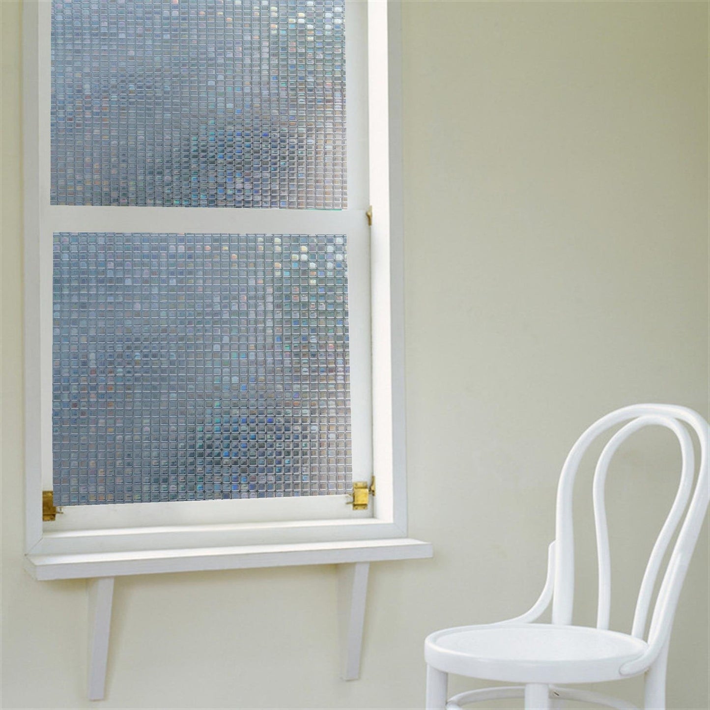 Arthome 3D Mosaic Window Film, 17.5x78.7 inch Privacy Film Static Cling Film, No Glue Self Adhesive Anti UV Window Sticker,Removable Rainbow Window Tint Film for Home Office - Medaid International