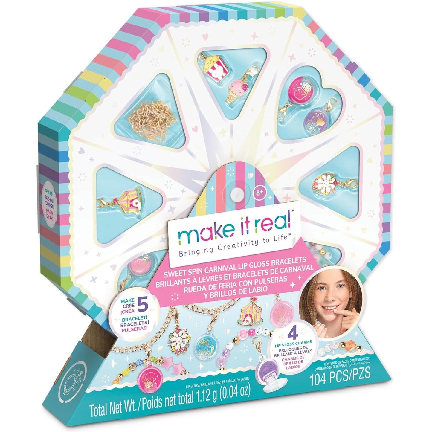 Sweet Spin Carnival Lip Gloss Bracelets - 104pc - Medaid International