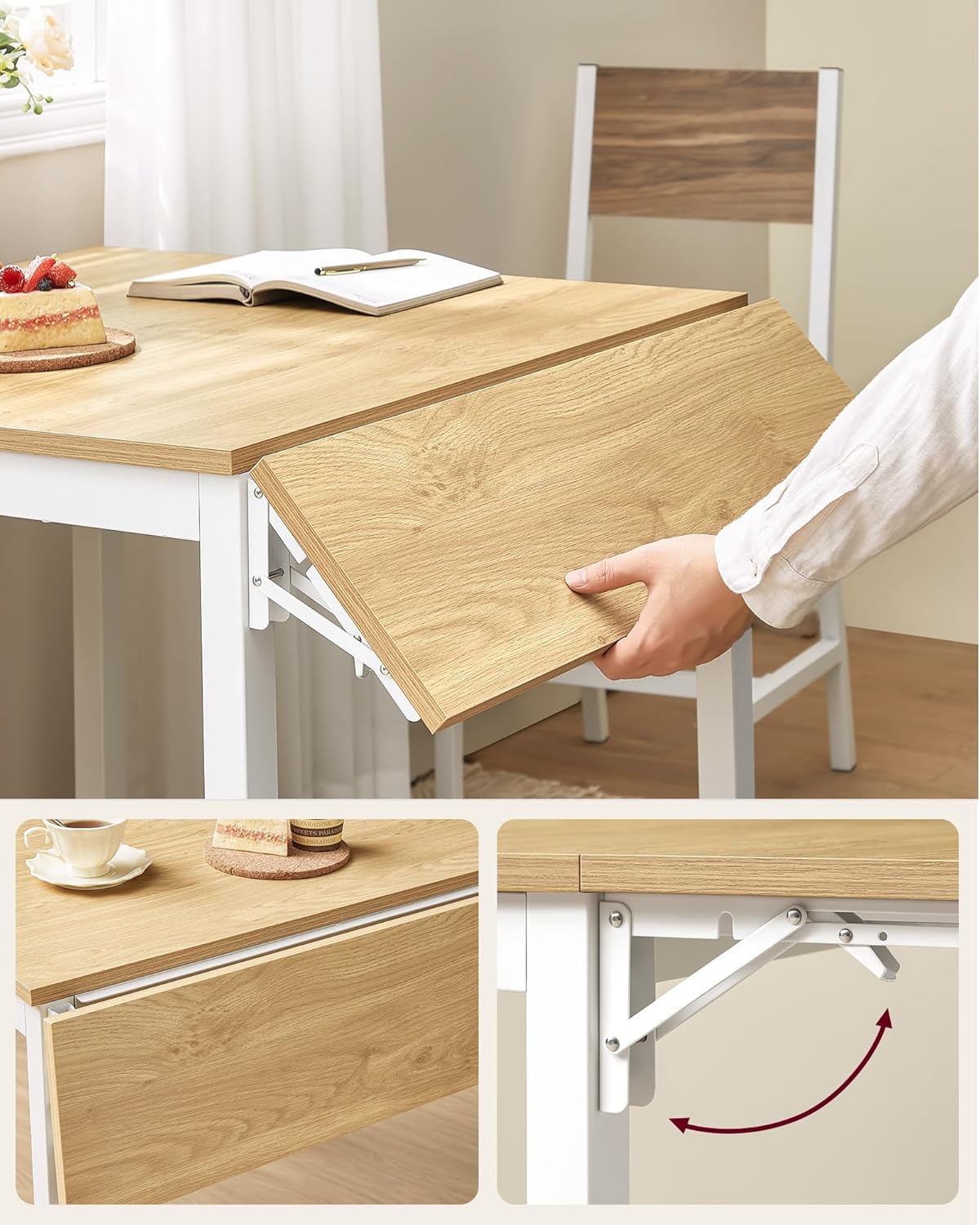 VASAGLE Folding Dining Table KDT077Y01