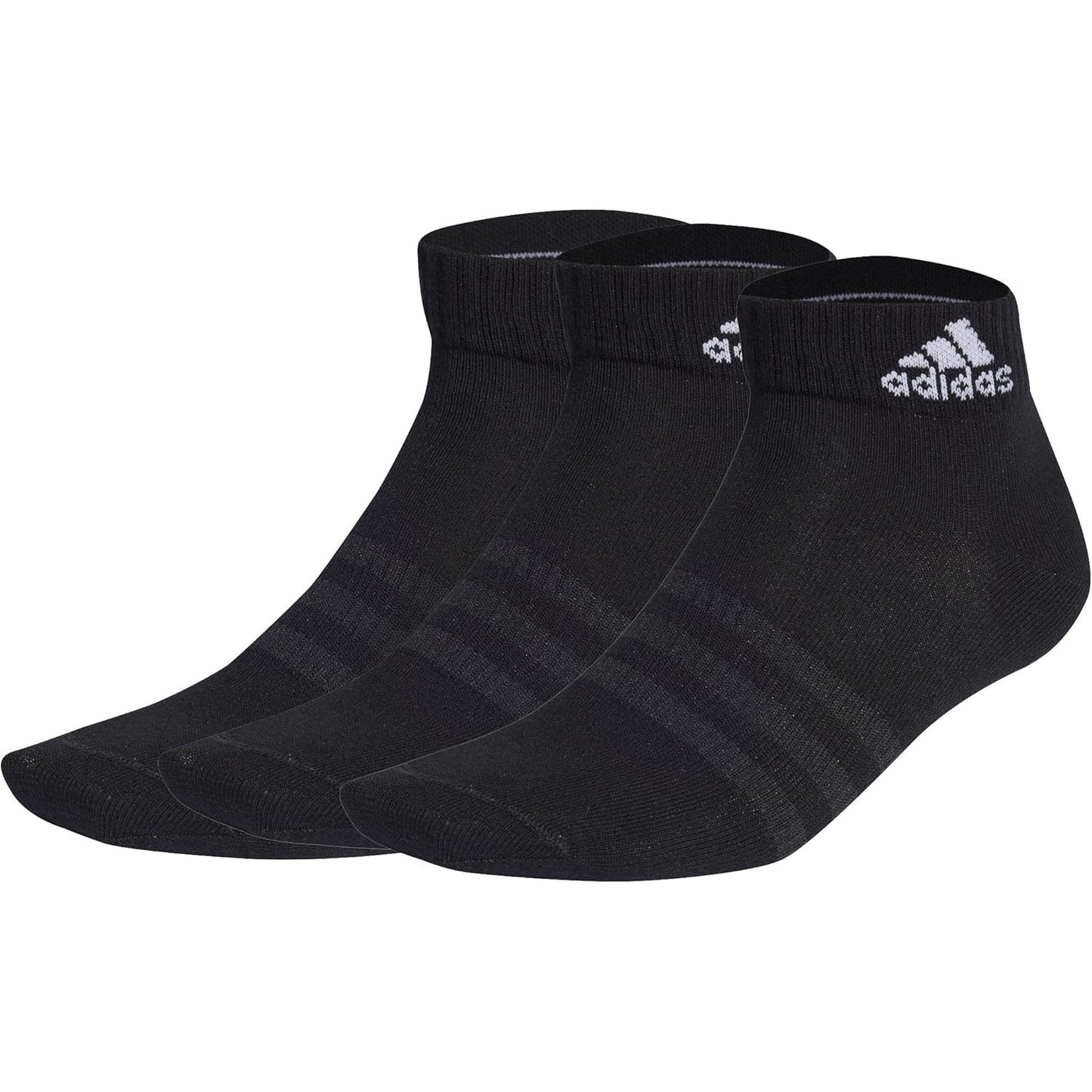 adidas Unisex T SPW ANK 3P BLACK/WHITE IC1282 NOT SPORTS SPECIFIC SOCKS for Unisex ANKLE SOCKS - Medaid