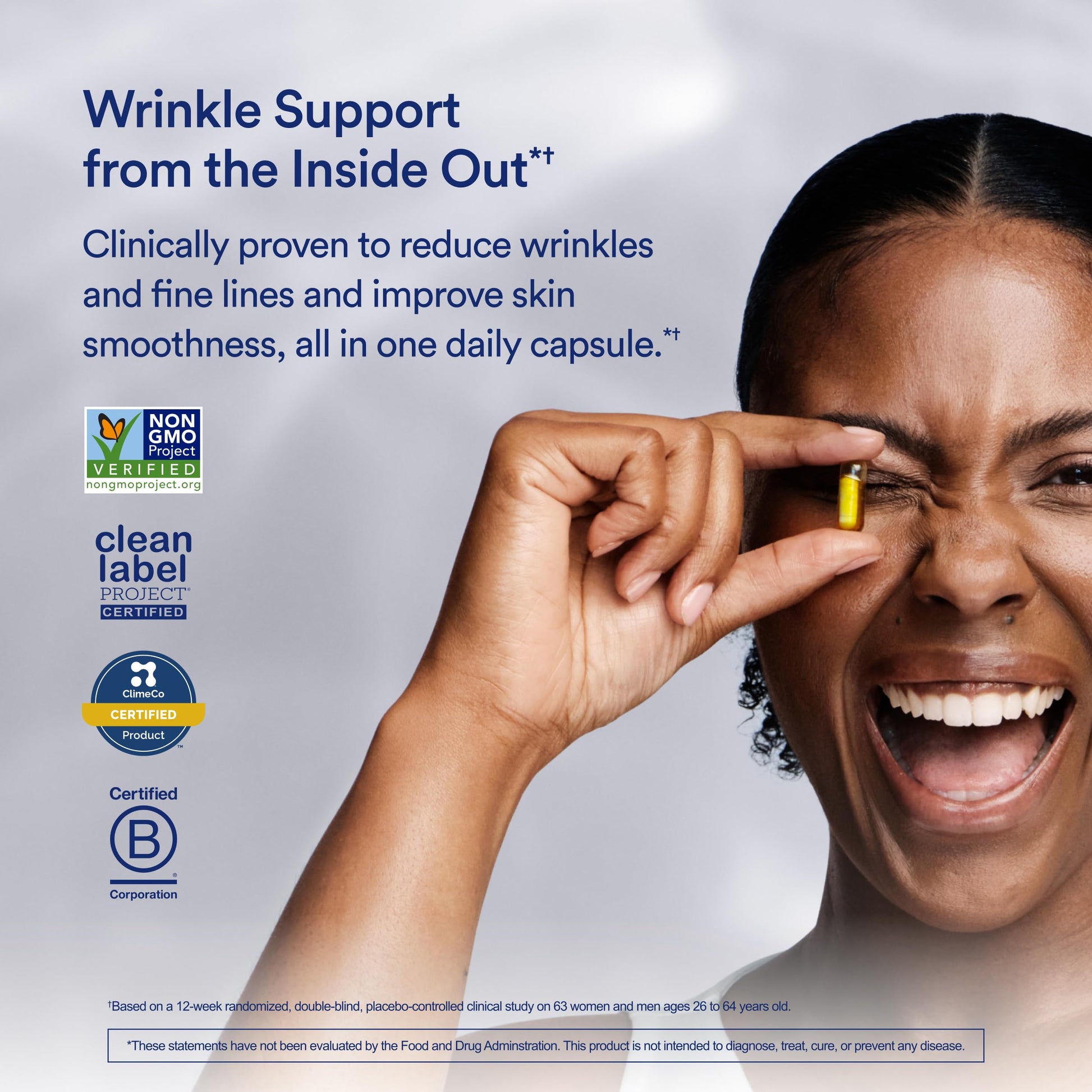 Ritual HyaCera Skin Supplement for Wrinkle Support, with Hyabest® and Ceratiq® for Skin Hydration Support, Hyaluronic Acid, Glycolipids, Ceramides, Gluten Free, Non GMO, Vanilla Essence, 30 Day Supply - Medaid International