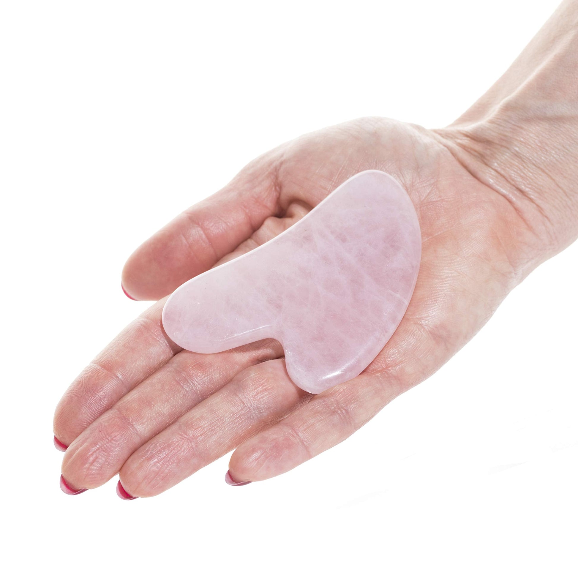 Guasha Scraping Massage Tool – Rose Quartz Gua Sha Board - Traditional Scraper Tool for Anti-Aging - 100% Natural Pink Quartz Stone Guasha - Gasha Massage Stones by Sandine - Medaid International